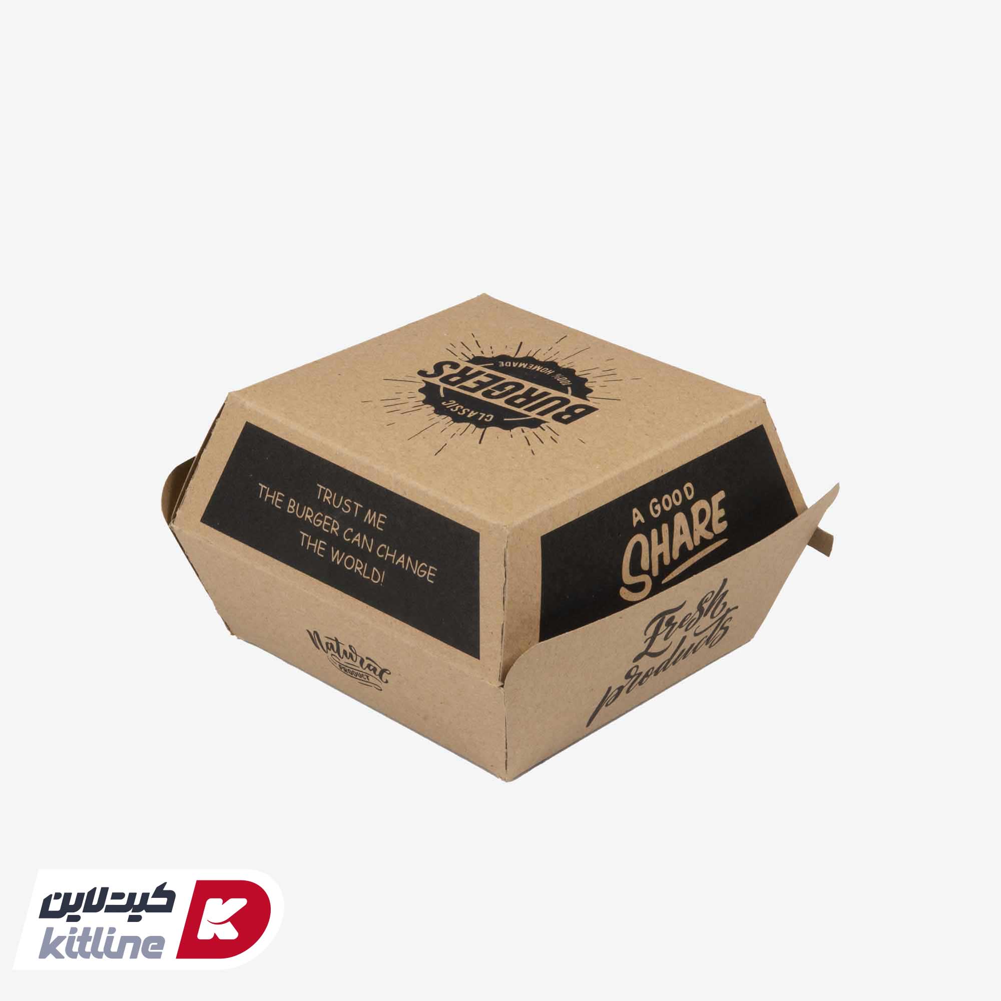 جعبه برگر یکبار مصرف کاغذی کرافت مک دونالدی کلاسیک ۱۰×۱۰.۵ سانتیمتری (کارتن ۲۴۰ عددی) - تصویر 3