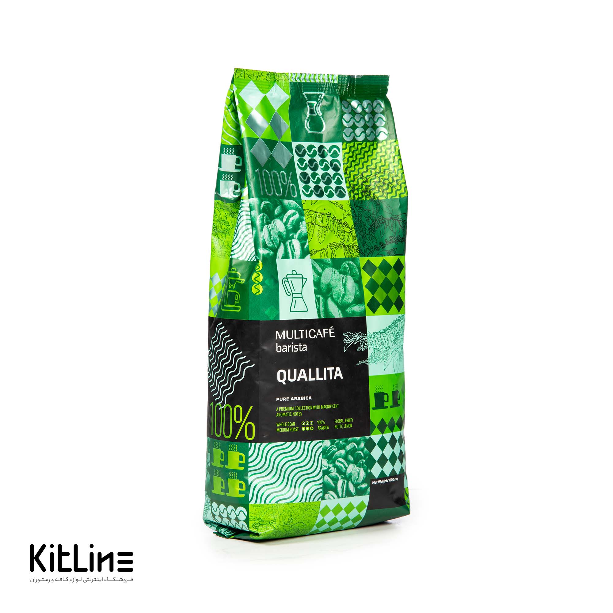 دانه قهوه ۱۰۰٪ عربیکا مولتی کافه ۱ کیلوگرمی