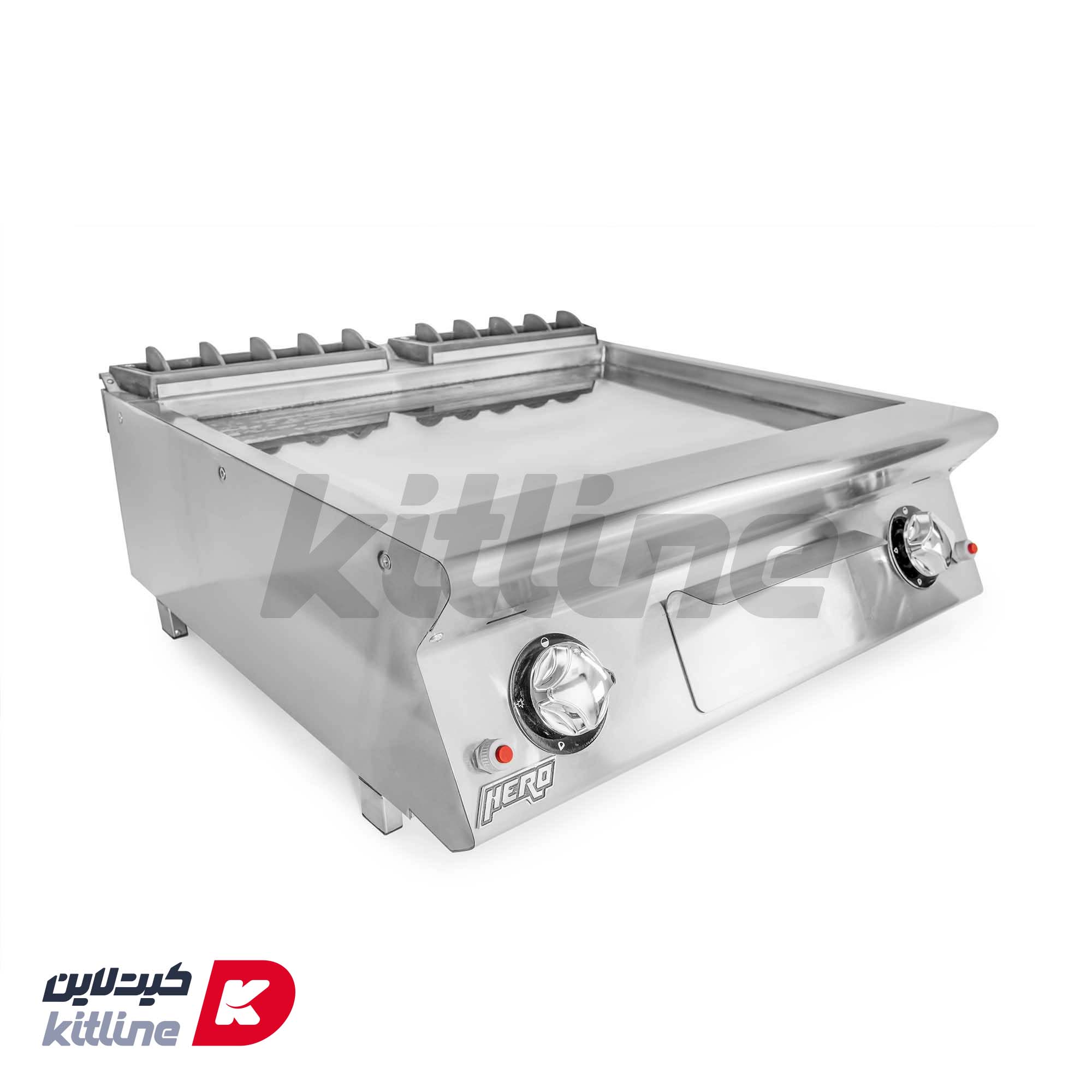 گریل تخت صفحه کروم ۸۰ سانتی Kitchentech مدل HFT78GC