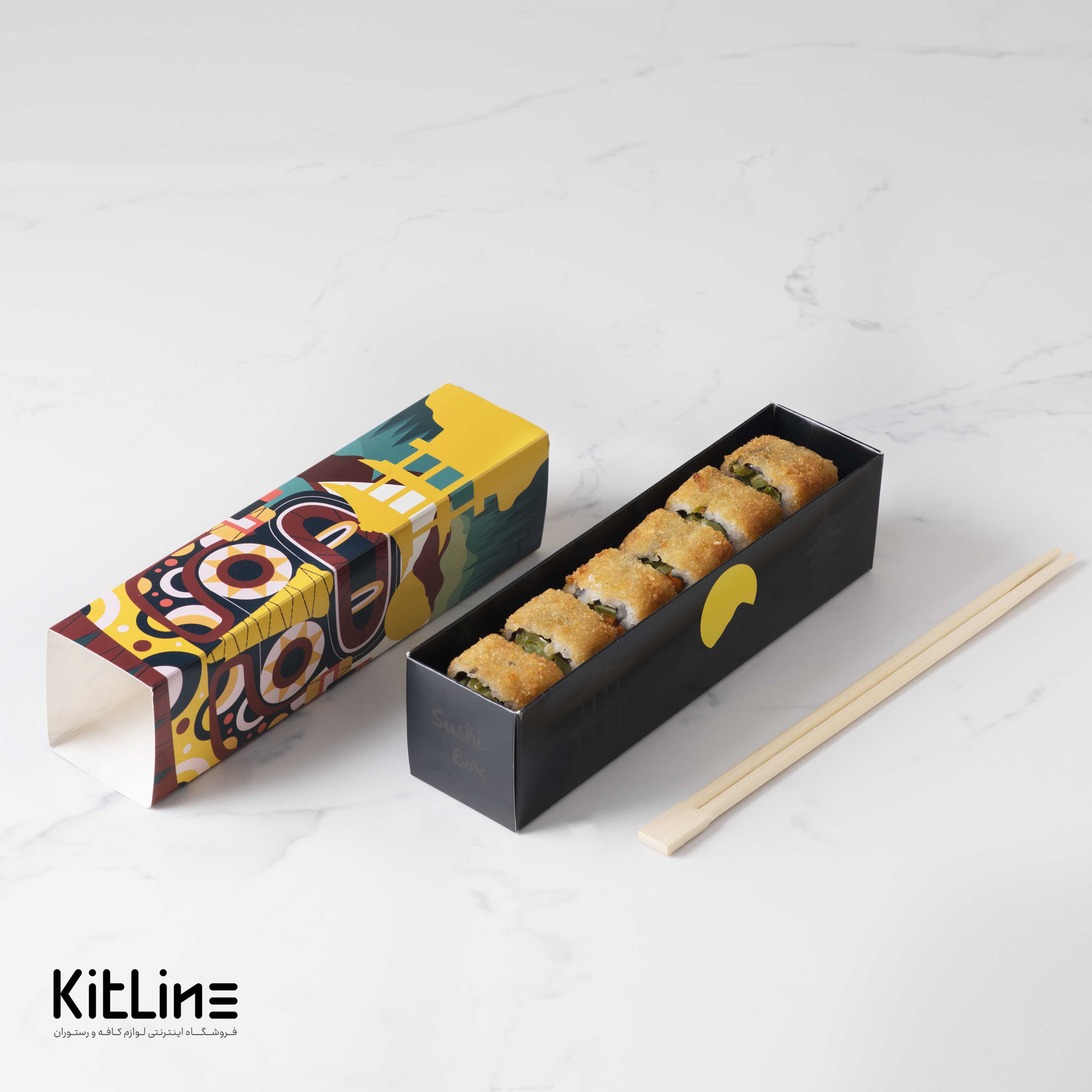 جعبه سوشی کشویی ۵.۵×۲۱ سانتیمتری تک رول (کارتن ۳۰۰ عددی) - تصویر 6