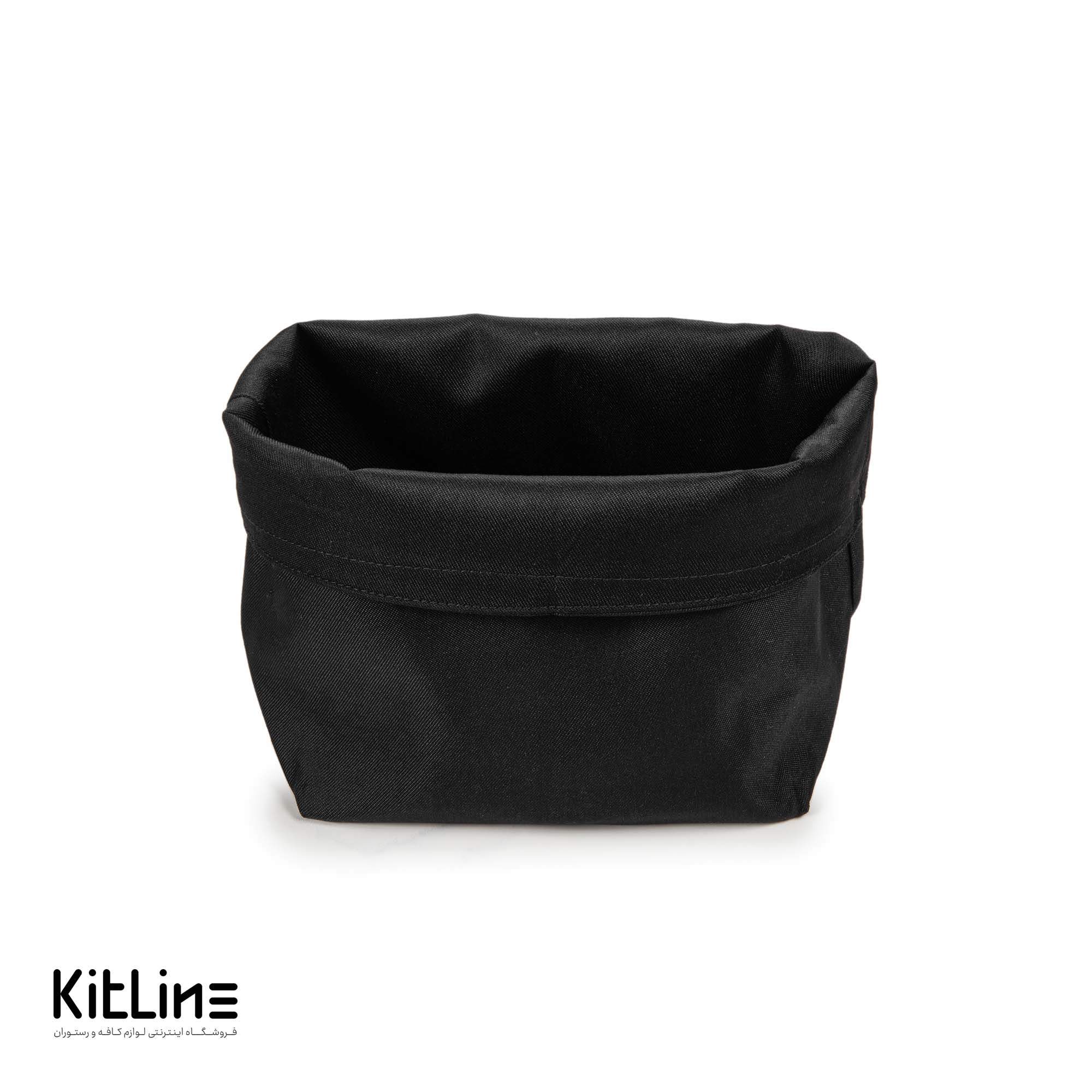 جای نان پارچه ای دو رو ۱۲×۲۳ سانتیمتری مدل کلاهی مشکی