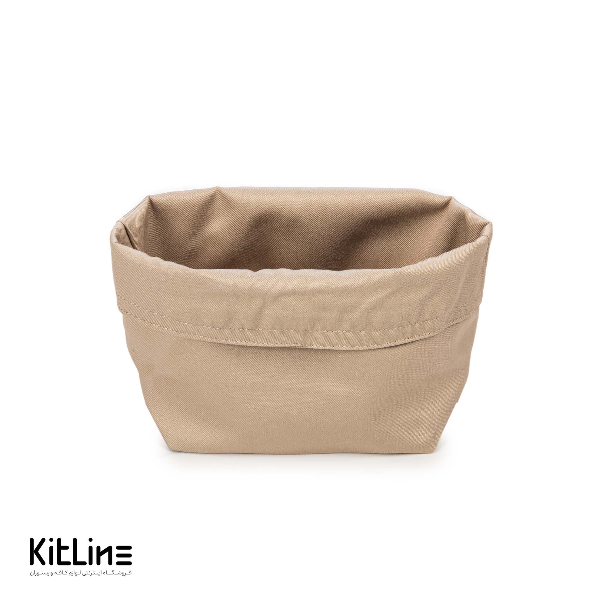 جای نان پارچه ای دو رو ۱۲×۲۳ سانتیمتری مدل کلاهی کرم