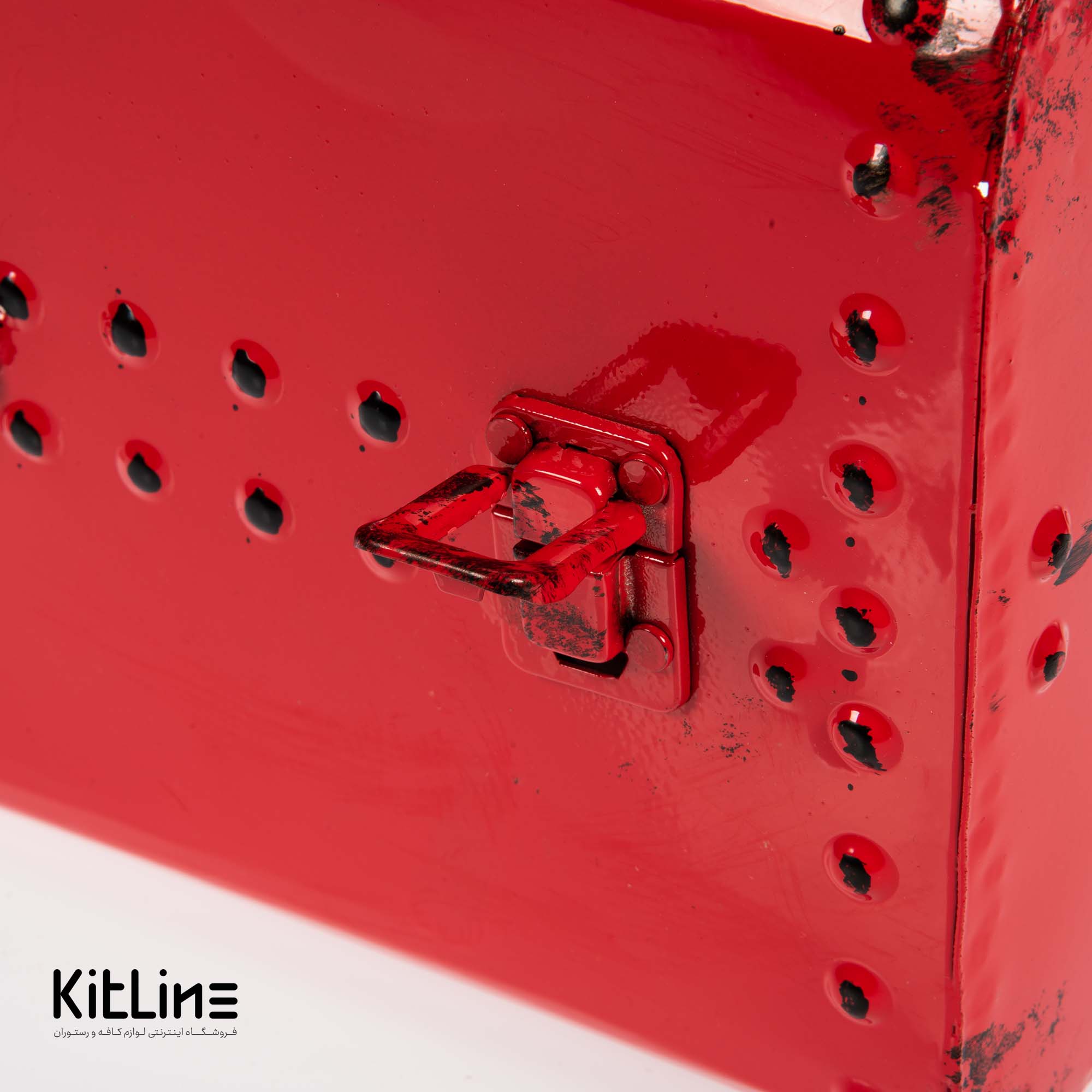 شلف دیواری ۱۹×۱۸×۴۸ سانتیمتری فلزی طرح چمدان قرمز - تصویر 3