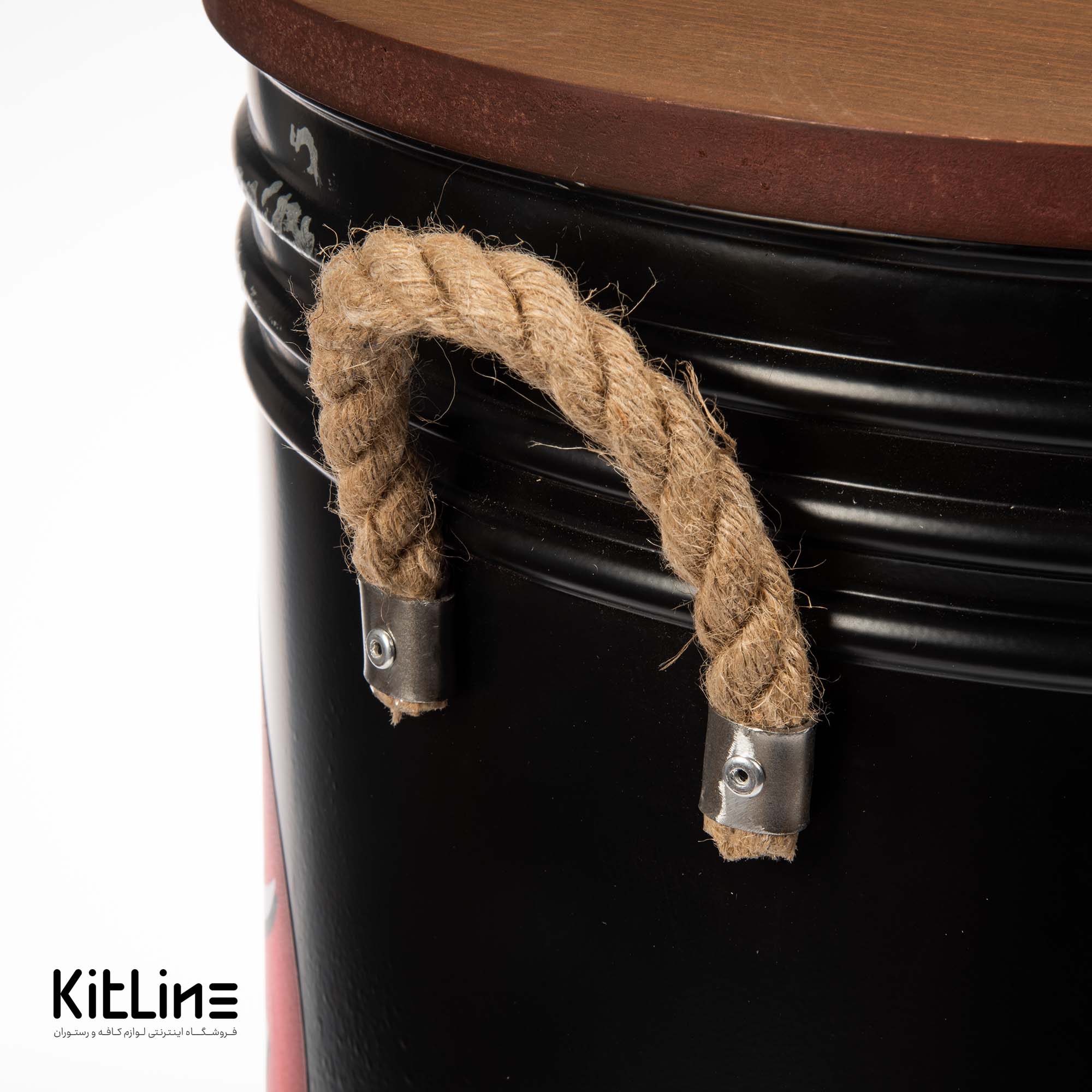 پاف ۴۰×۵۰ سانتیمتری فلزی مشکی مدل کوکاکولا - تصویر 3