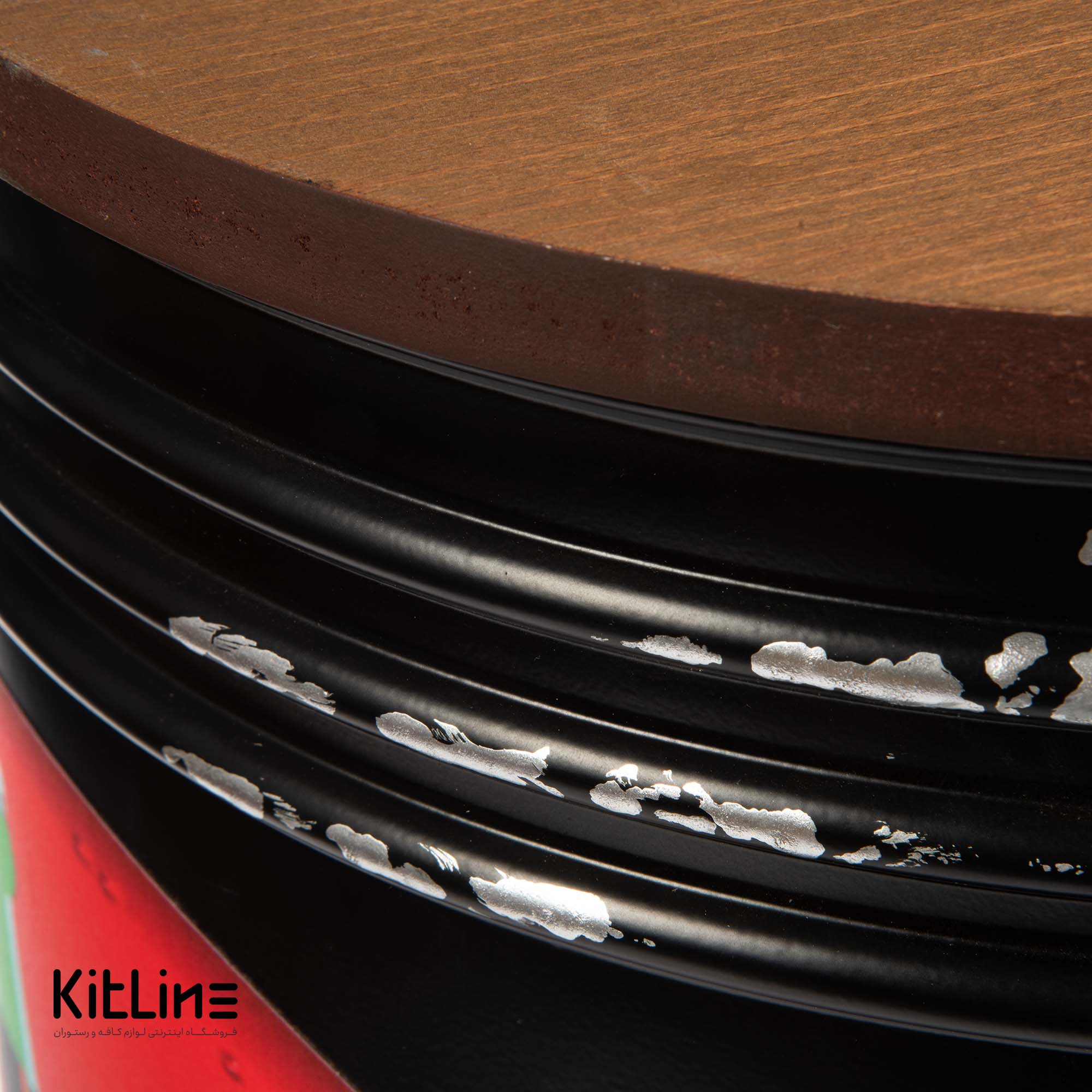 پاف ۳۷×۴۵ سانتیمتری فلزی مشکی مدل کوکاکولا - تصویر 3