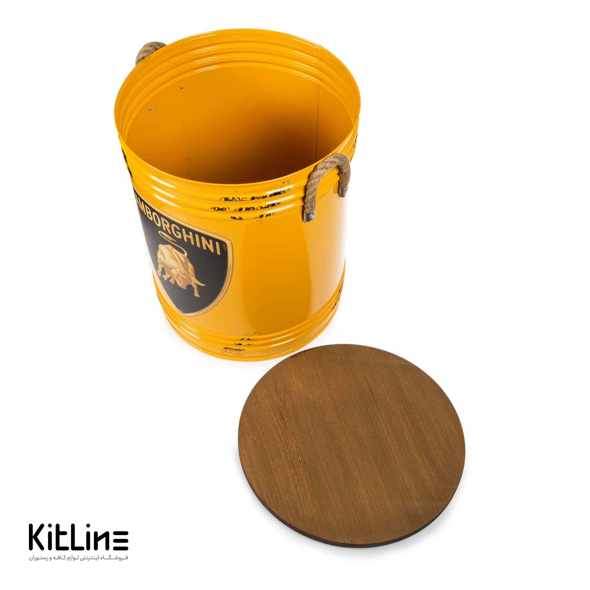 پاف ۴۰×۵۰ سانتیمتری فلزی زرد مدل لامبورگینی - تصویر 5