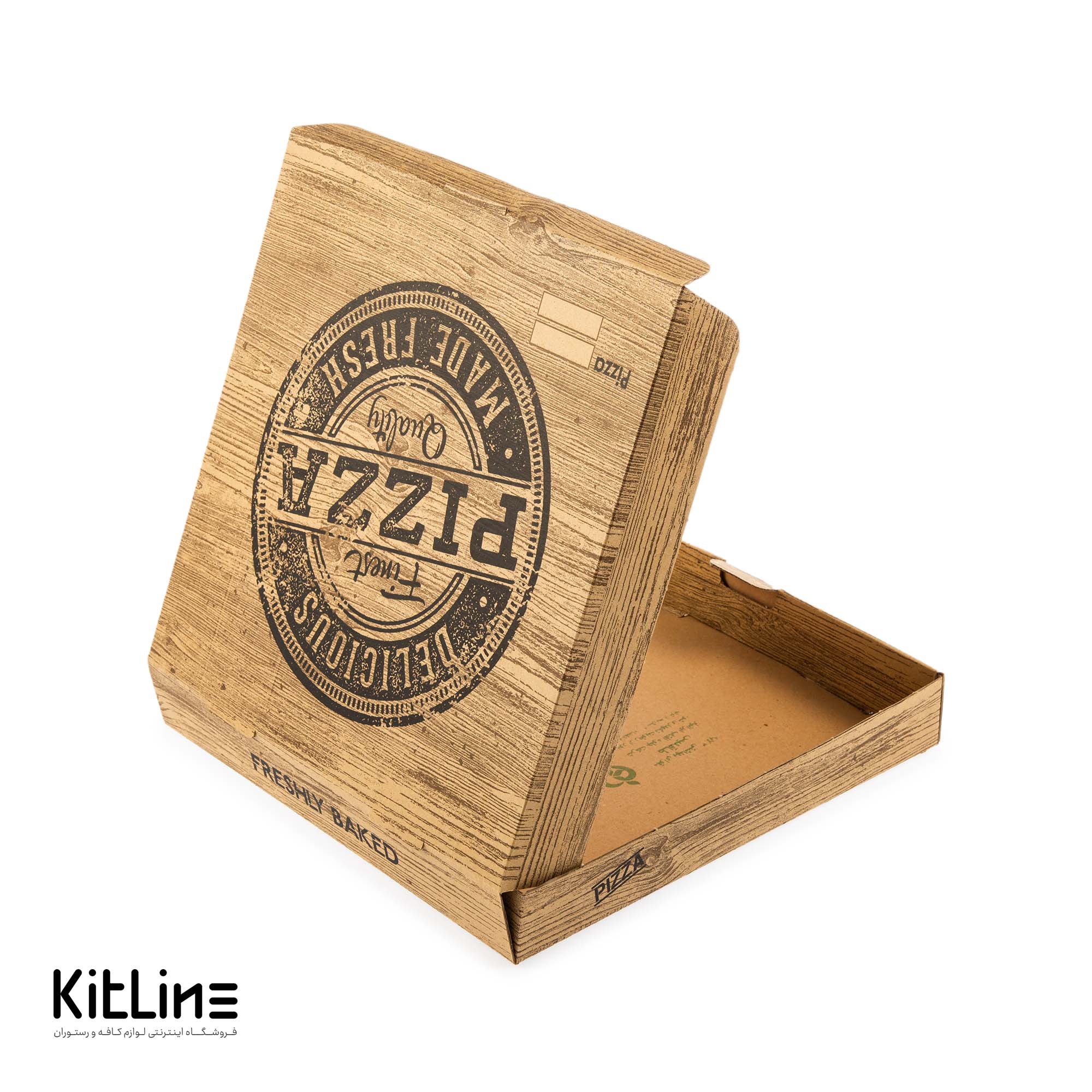 جعبه پیتزا کاغذی ایفلوت ۳۲ سانتیمتری طرح چوب (کارتن ۱۰۰ عددی) - تصویر 3
