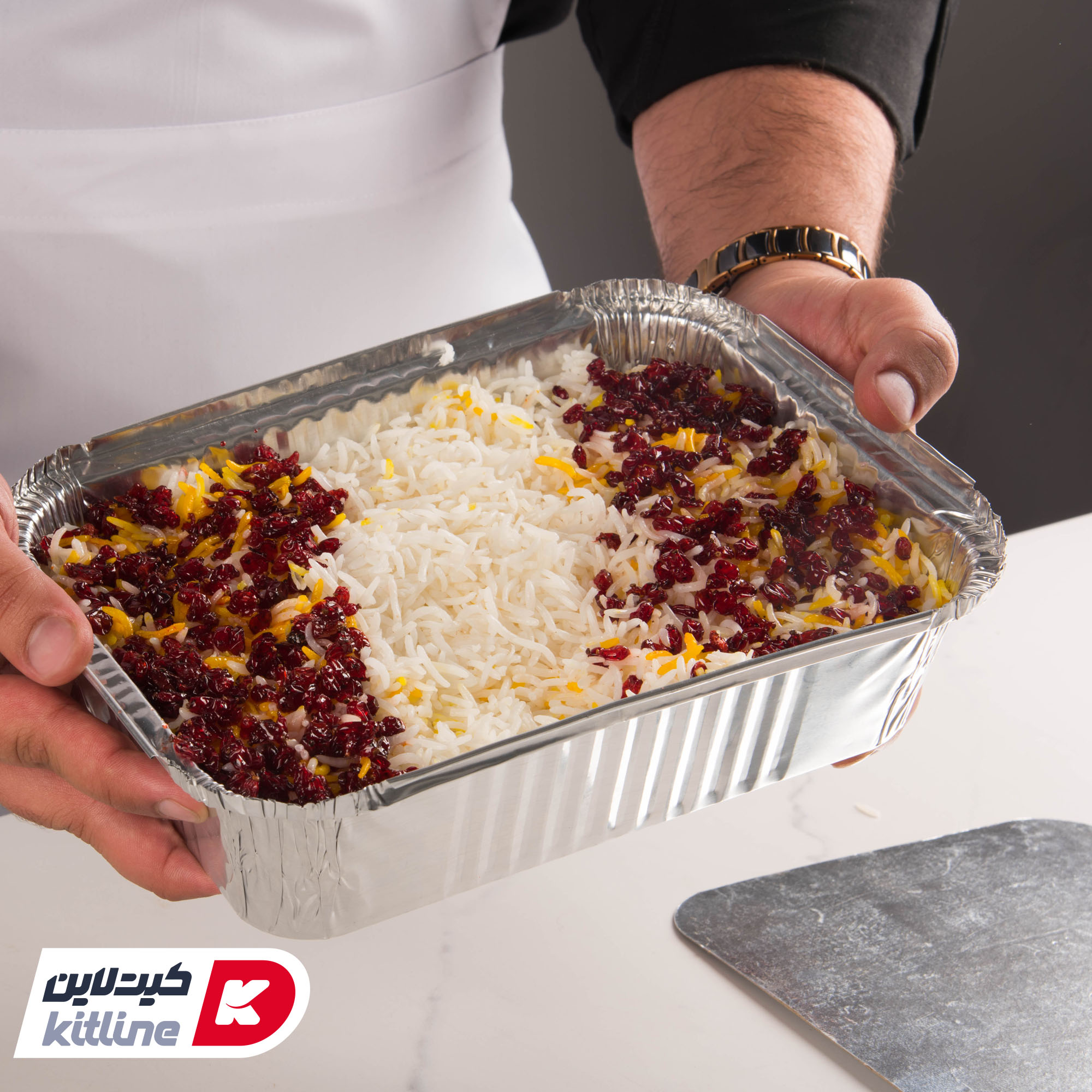 ظرف آلومینیومی یکبار مصرف ۱۹.۳×۲۵ سانتیمتری با در (کارتن ۴۰۰ عددی) - تصویر 4