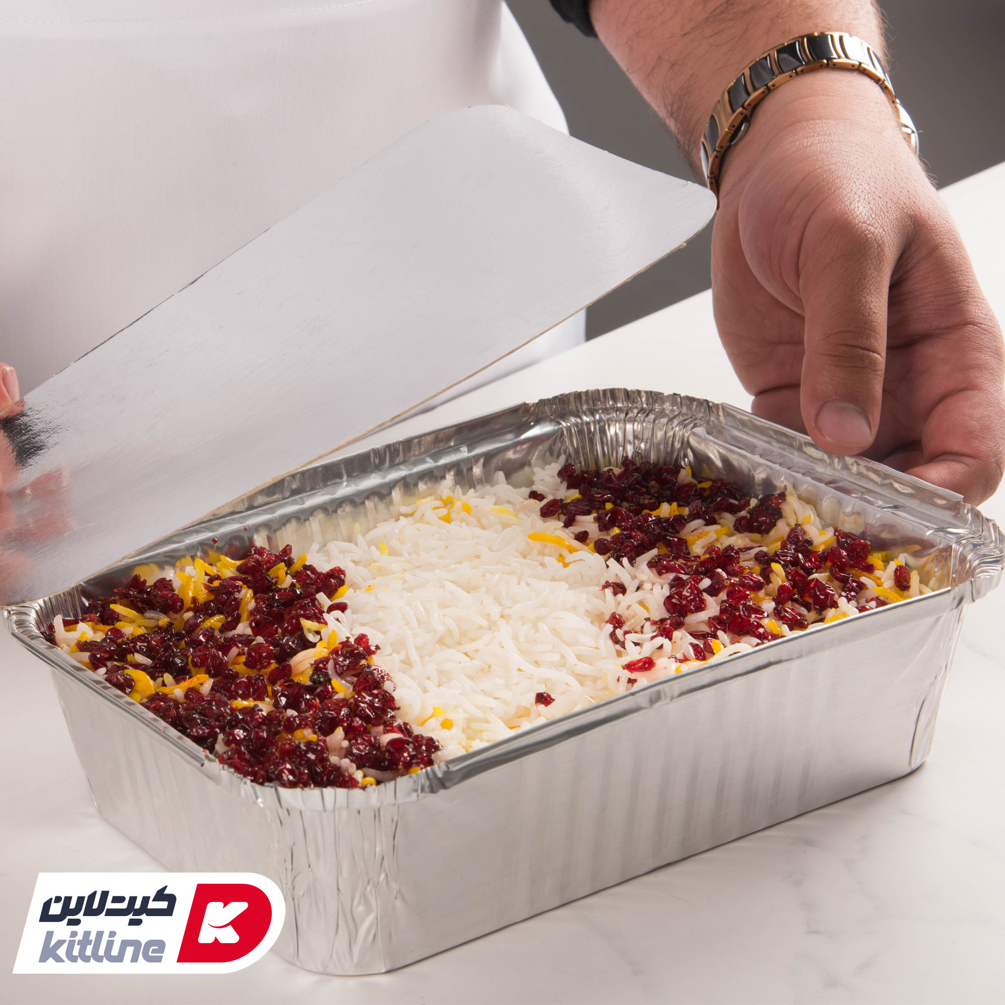 ظرف آلومینیومی یکبار مصرف ۱۹.۳×۲۵ سانتیمتری با در (کارتن ۴۰۰ عددی) - تصویر 6