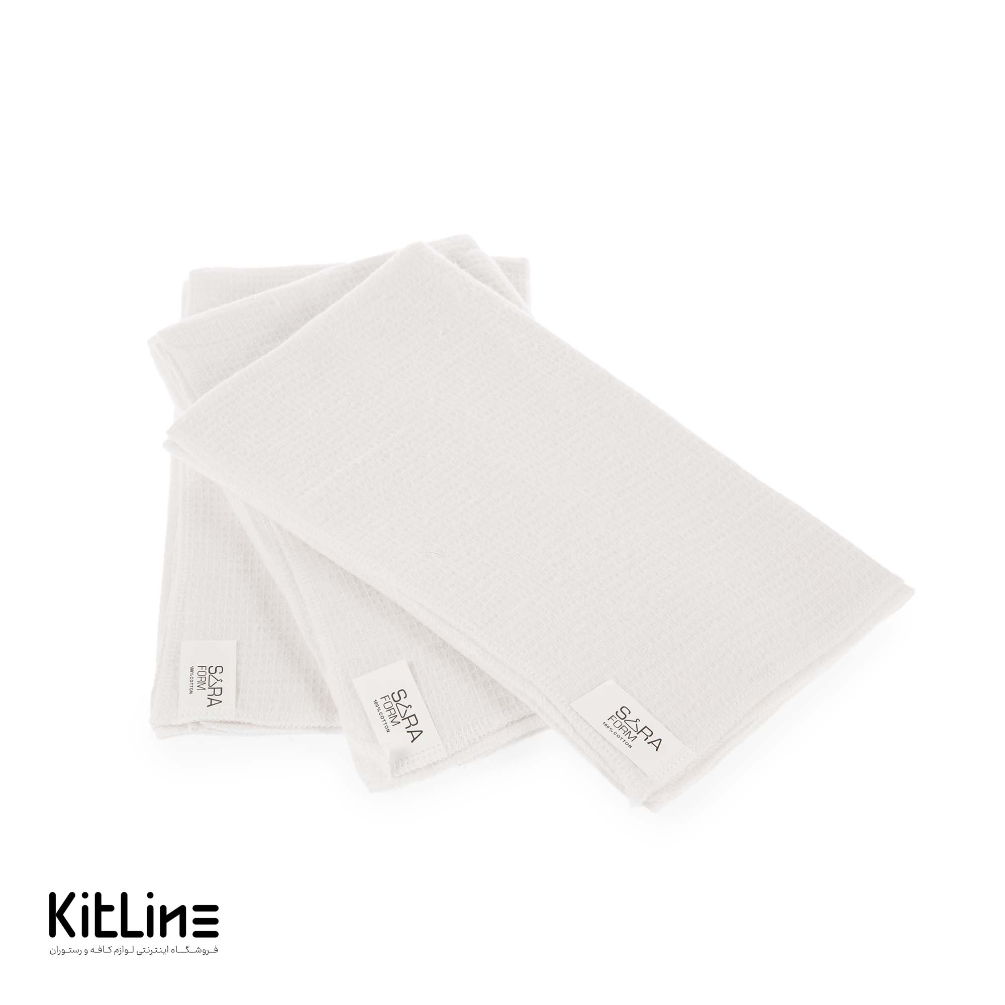 دستمال آبگیری سفید لونه زنبوری ۳ عددی - تصویر 3