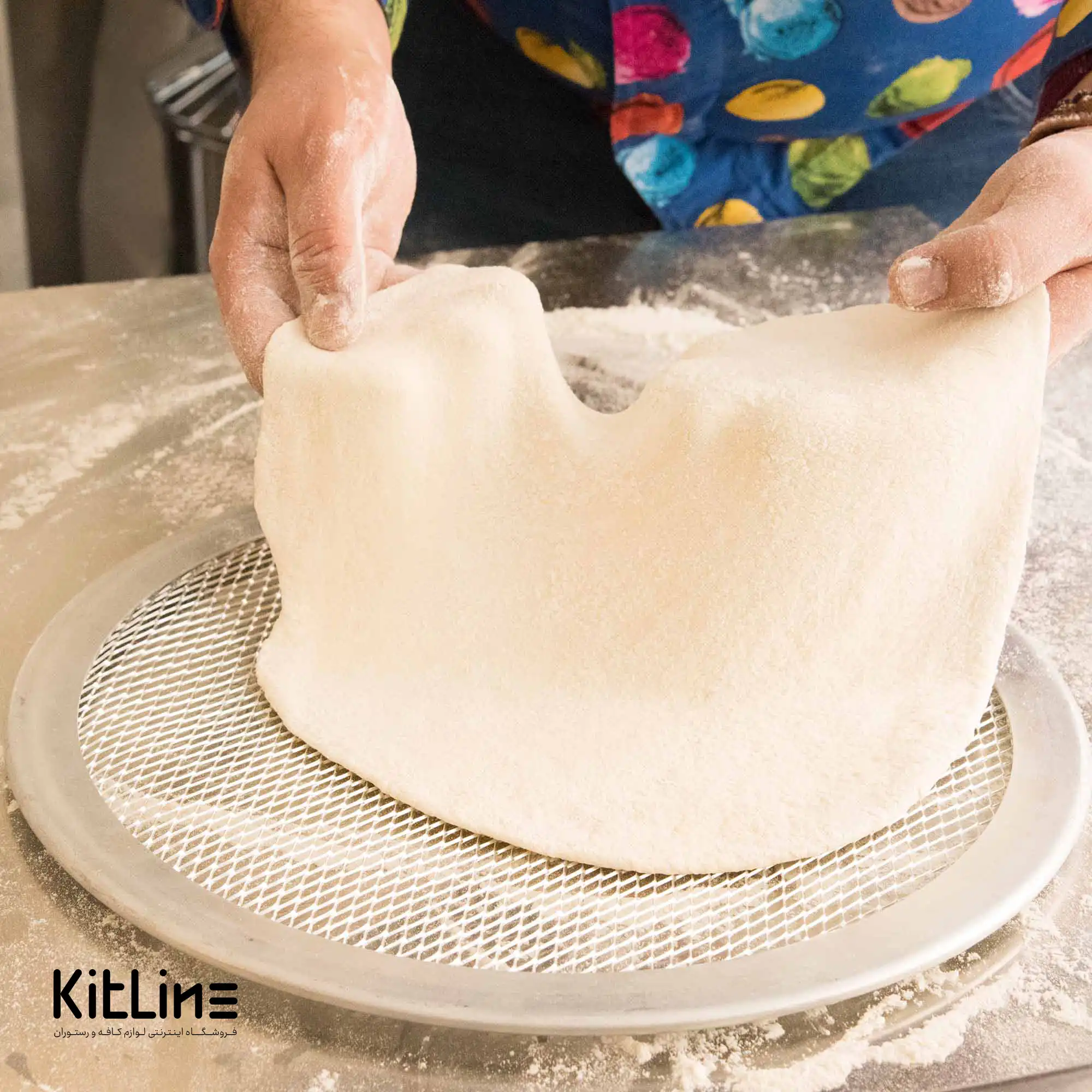 توری پیتزا آلومینیومی ۳۰ سانتیمتری کیچن تک - تصویر 4