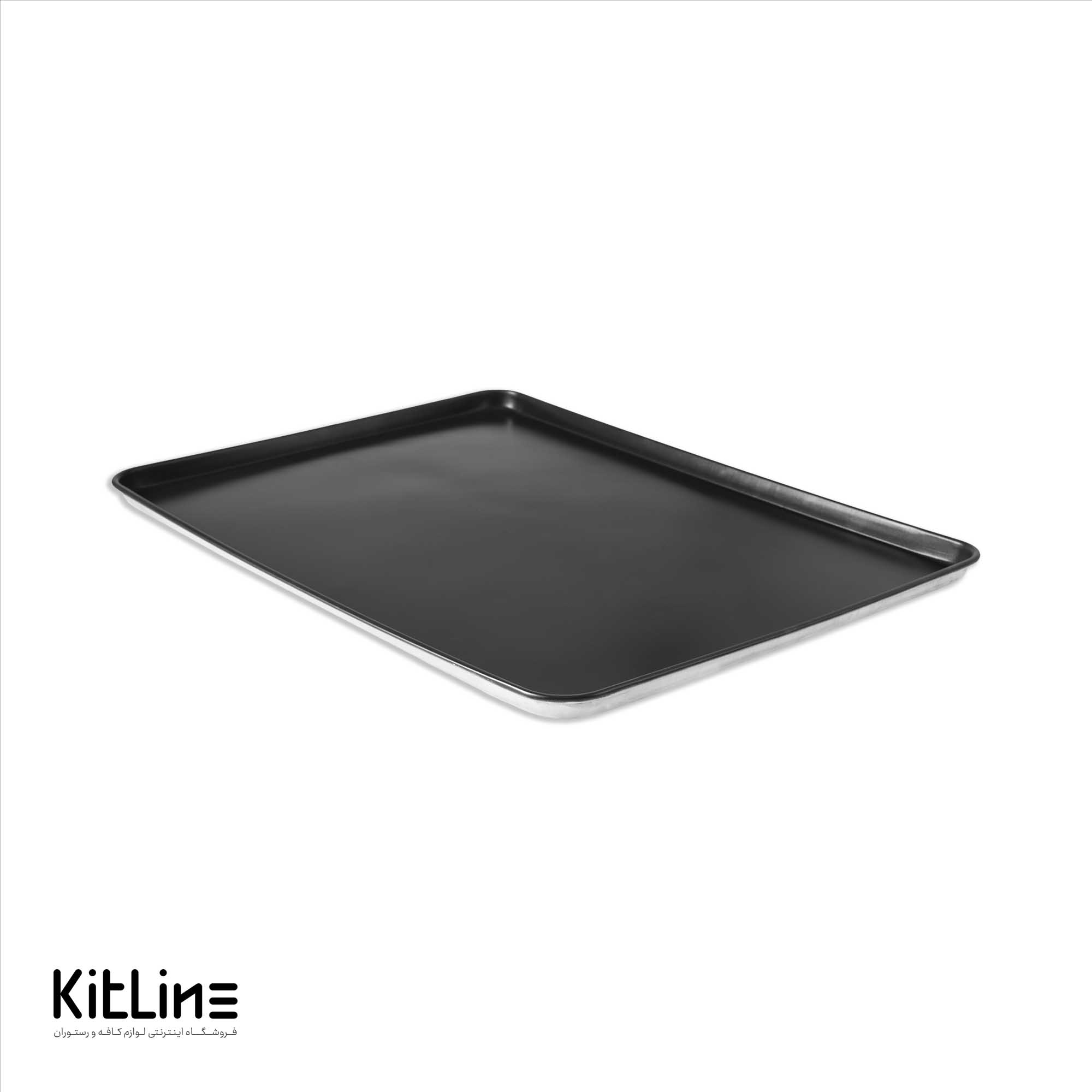 سینی فر ۸۰×۶۰ سانتیمتری آلومینیومی روکش تفلونی مشکی دور مفتولی