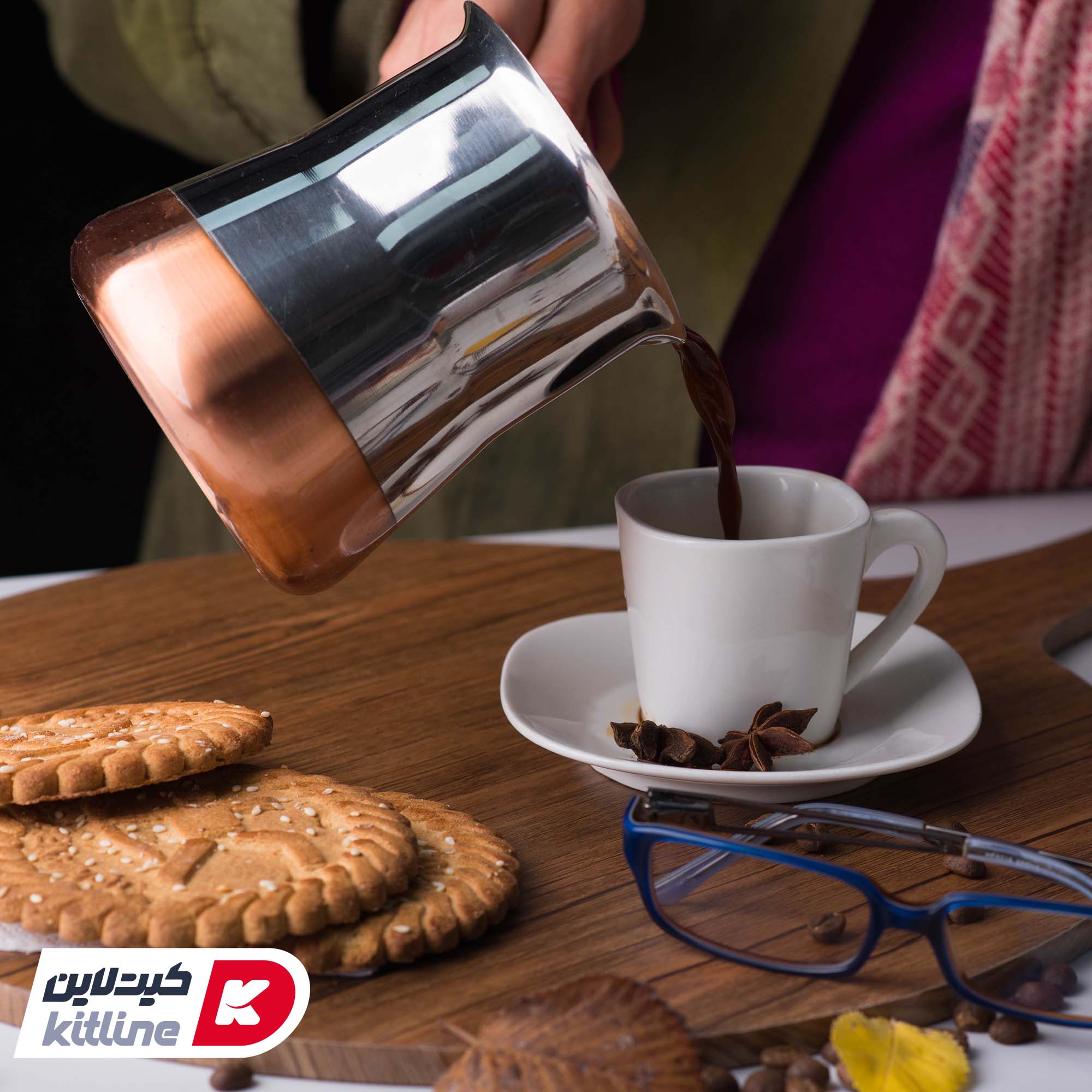 قهوه جوش (جذوه ترک) مسی ۷۰۰ میلیلیتری - تصویر 4