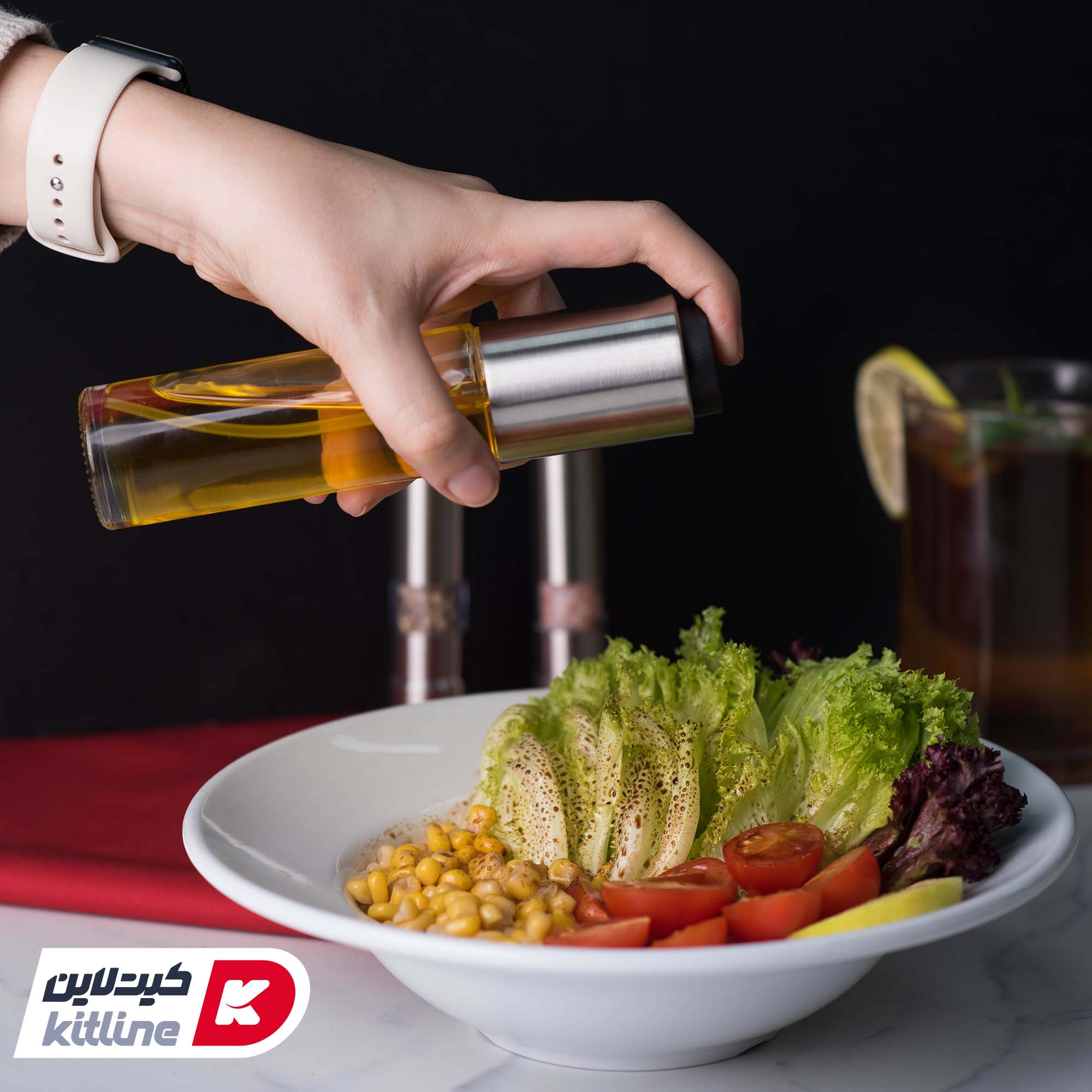 اسپری روغن و سرکه شیشه ای ۱۸ سانتیمتری - تصویر 4