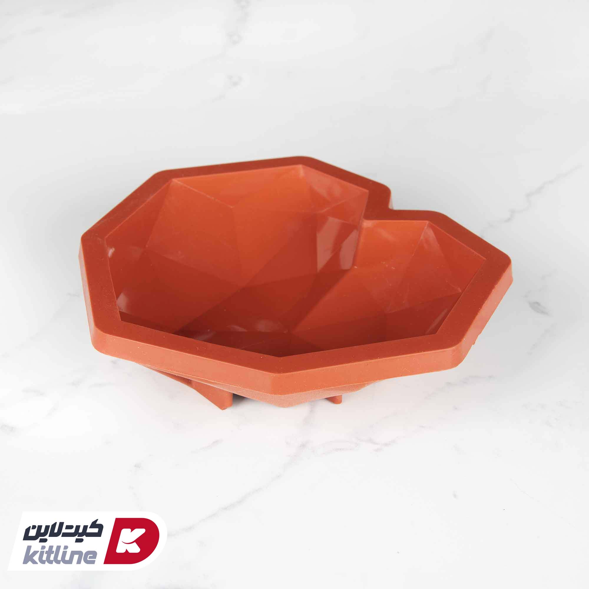 قالب دسر طرح قلب اوریگامی ۱۸.۵×۲۲ سانتیمتری سیلیکونی