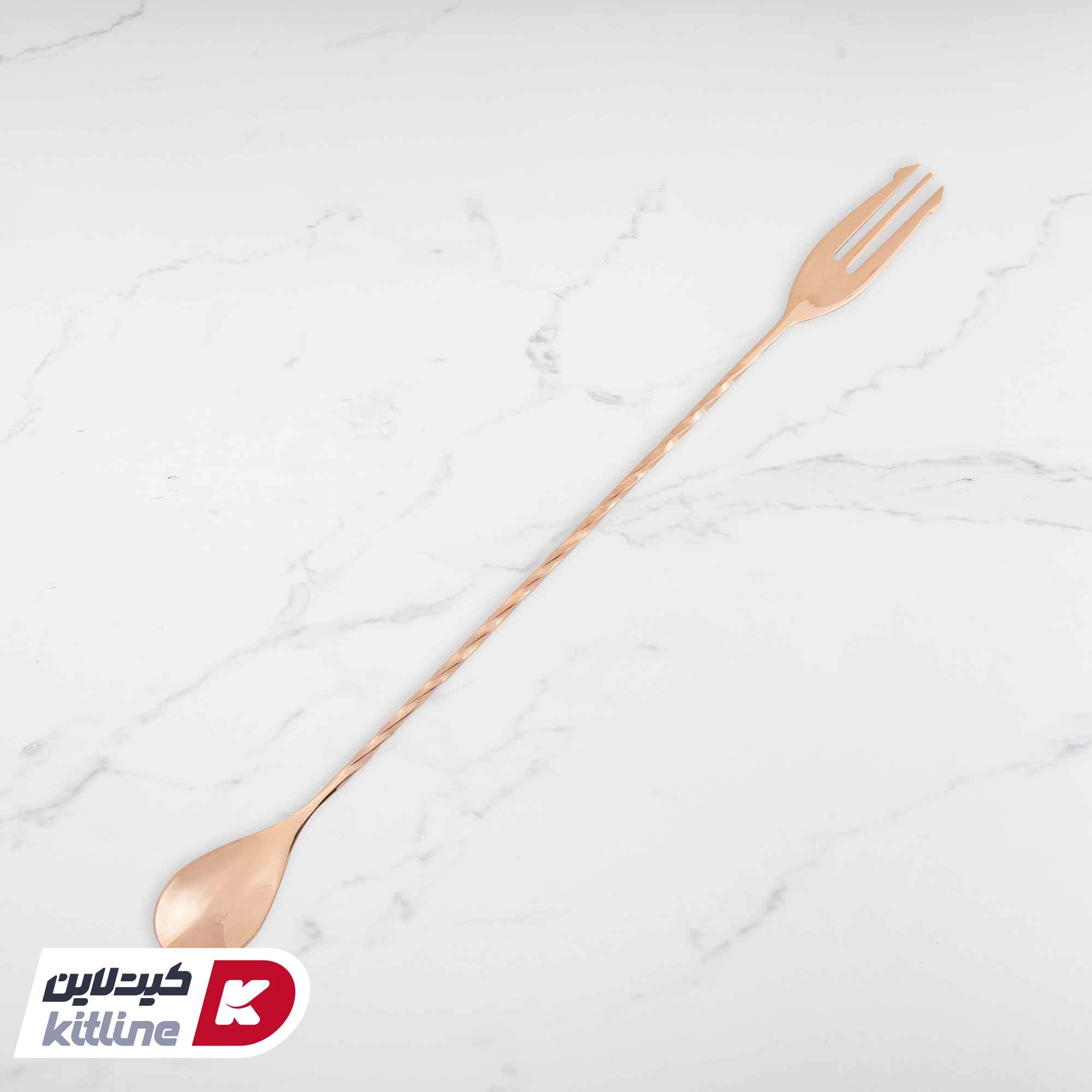 بار اسپون ته چنگالی ۳۰ سانتیمتری رز گلد