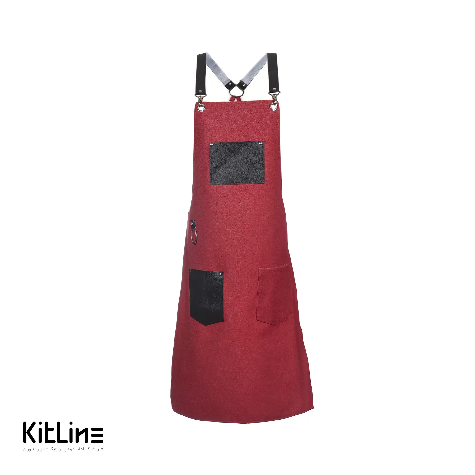 پیشبند جین قرمز - تصویر 2