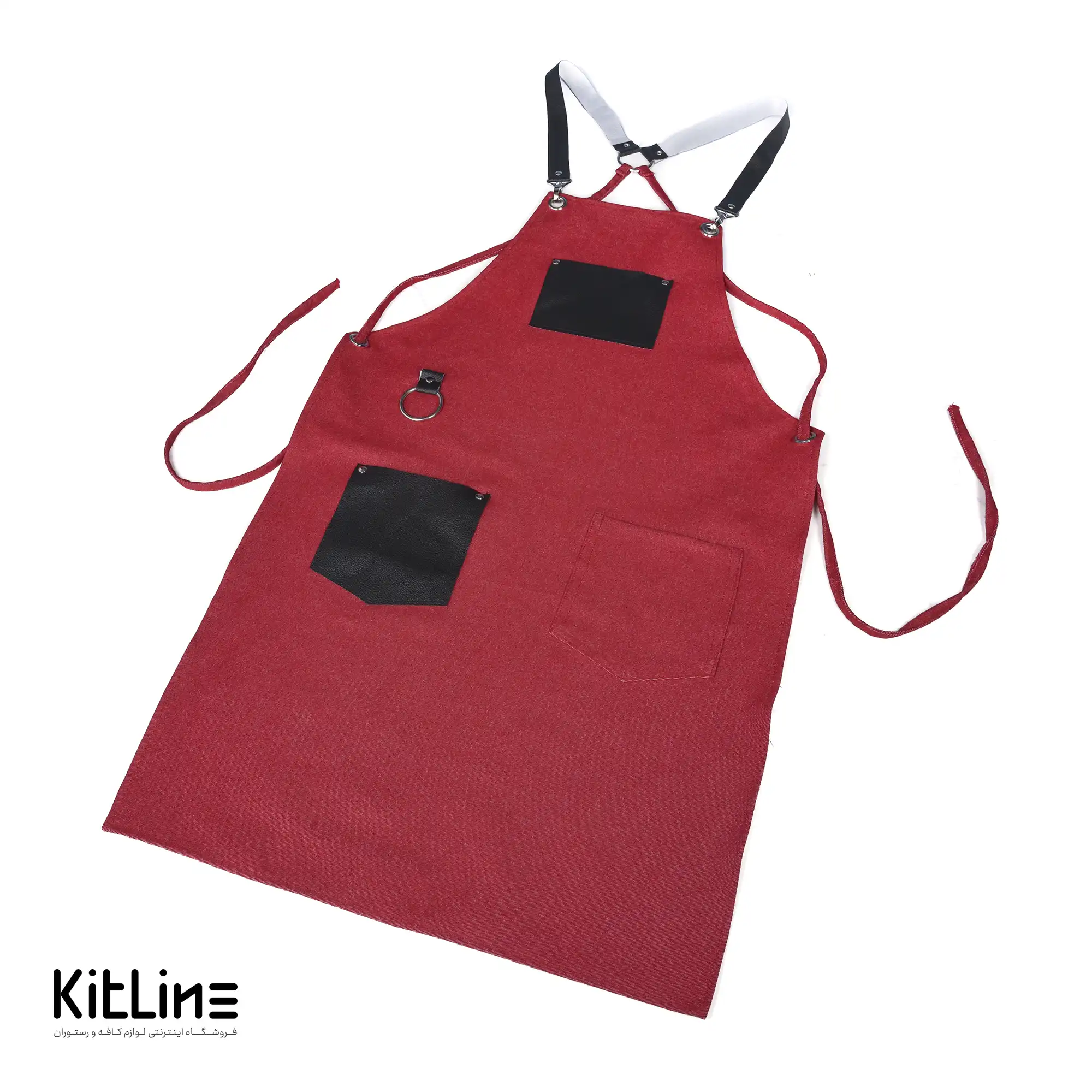 پیشبند جین قرمز - تصویر 3