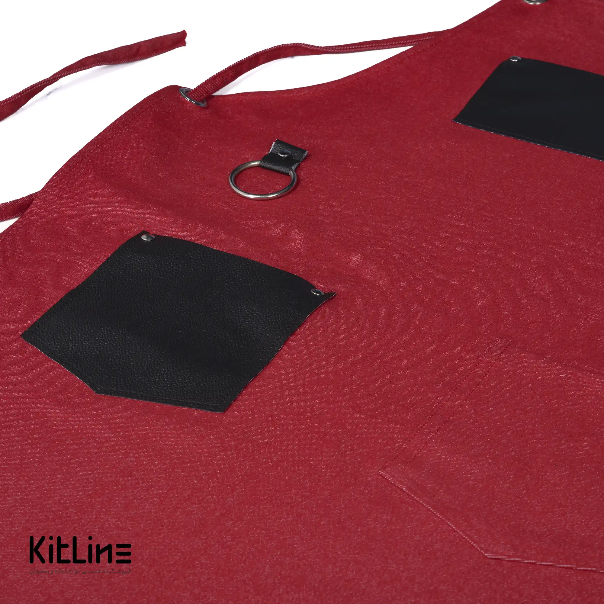 پیشبند جین قرمز - تصویر 4