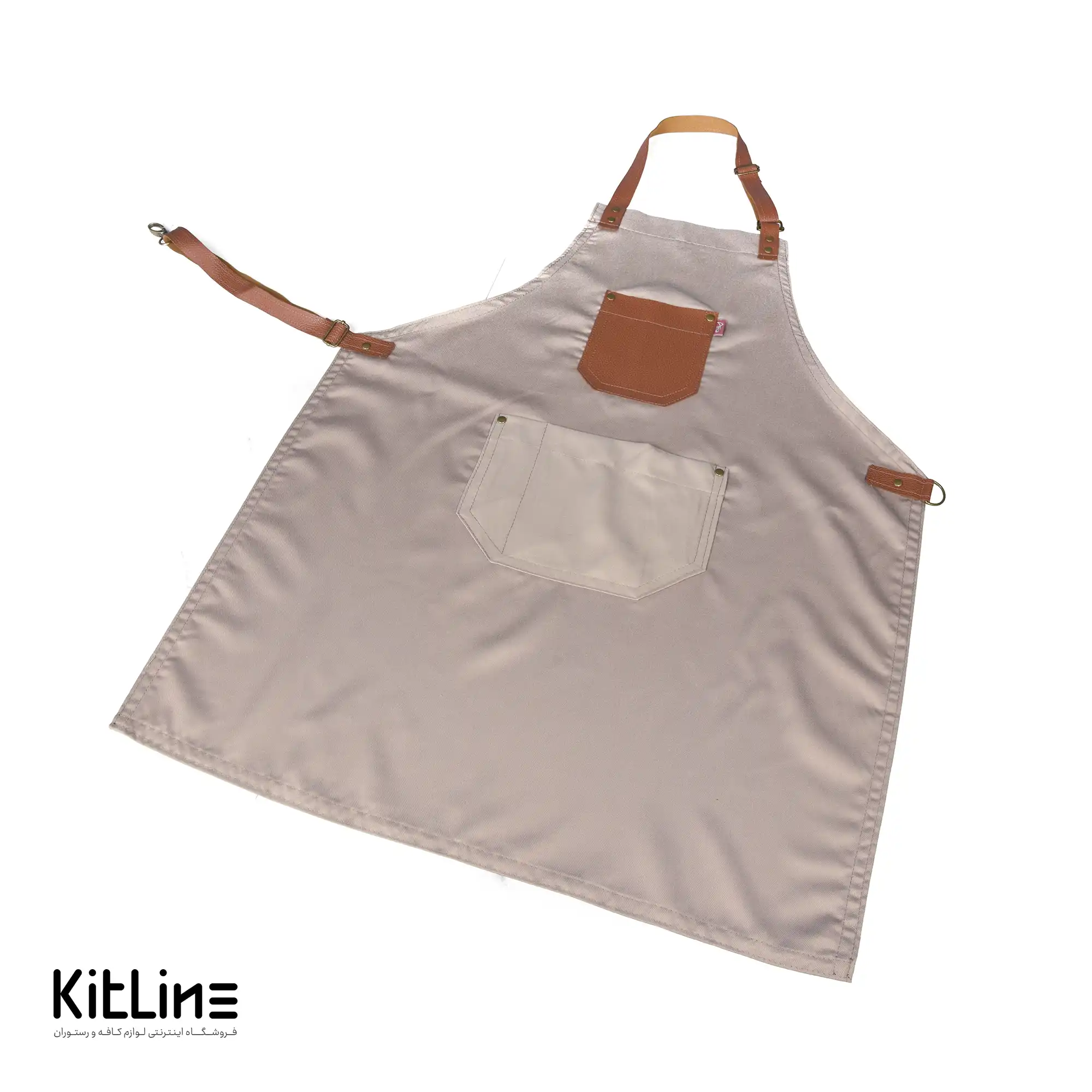 پیشبند بلند جیب چرمی - تصویر 3