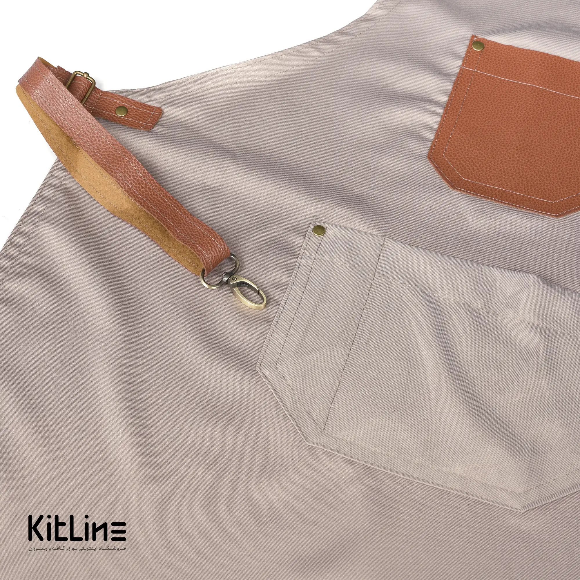 پیشبند بلند جیب چرمی - تصویر 4