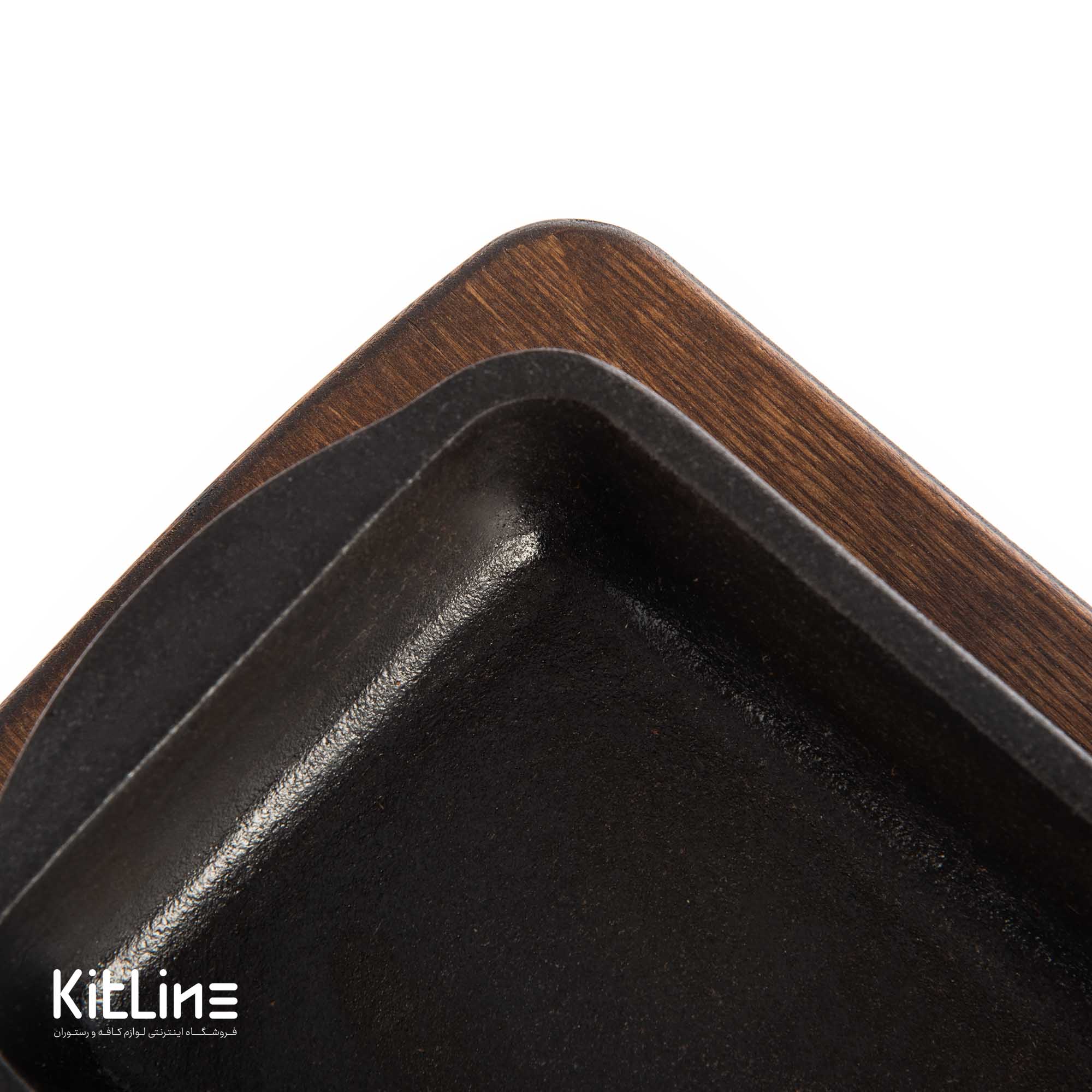 ظرف چدنی مستطیلی ۱۲×۲۴ سانتیمتری به همراه زیره چوبی - تصویر 5