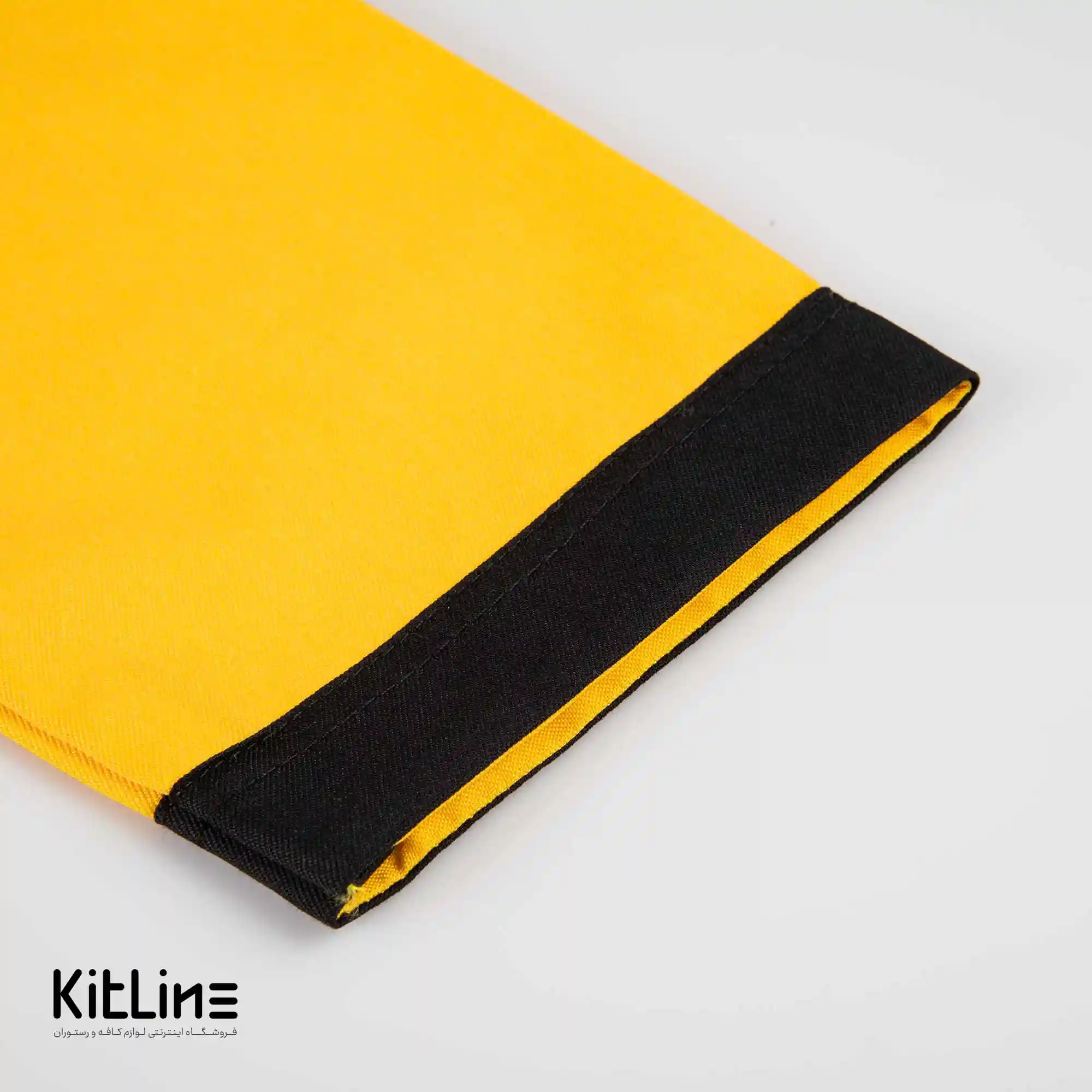 روپوش سرآشپز آستین بلند زرد جيب دار تک فرم - تصویر 5