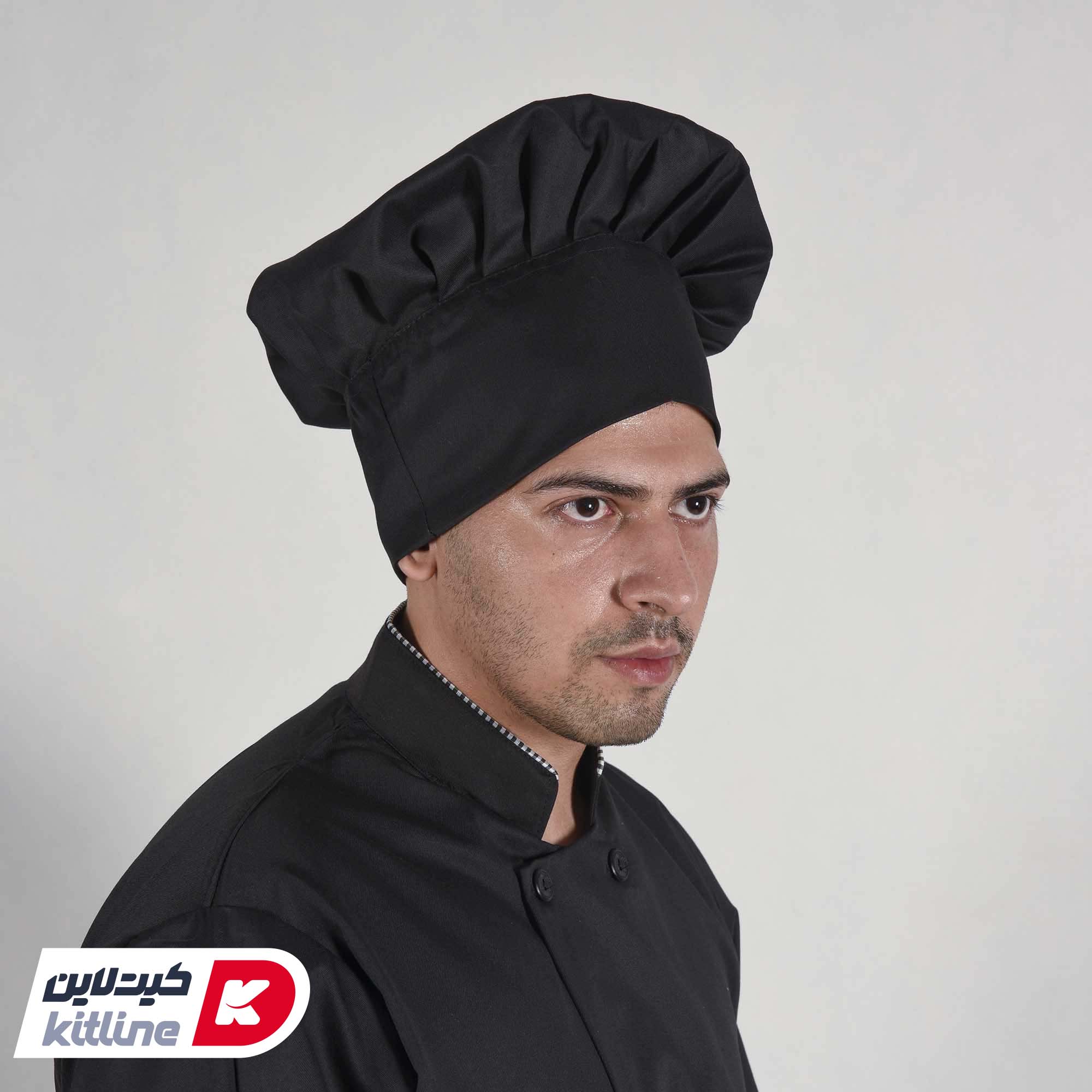 کلاه سر آشپز مشکی - تصویر 4