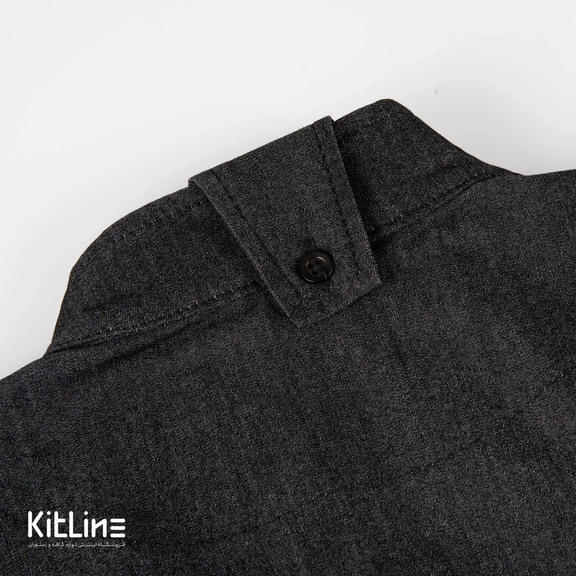 روپوش زیپی آستین کوتاه جين مشکی پوشاکو - تصویر 6