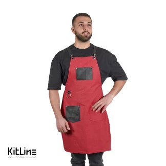 پیشبند جین قرمز