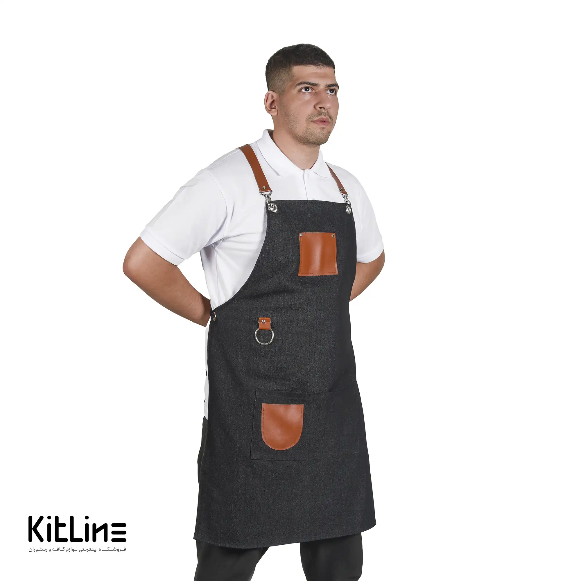 پیشبند جین مشکی - تصویر 5