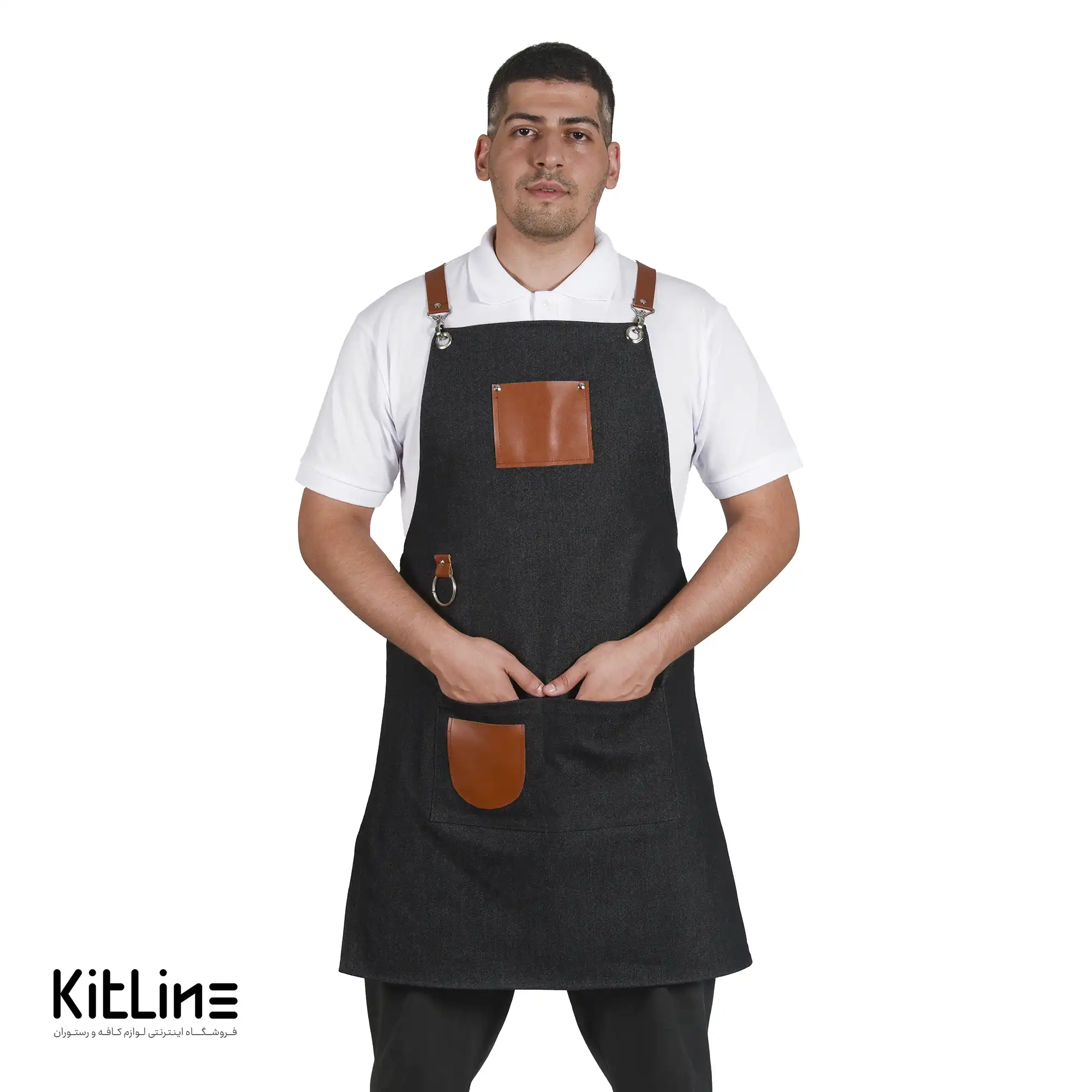 پیشبند جین مشکی - تصویر 6