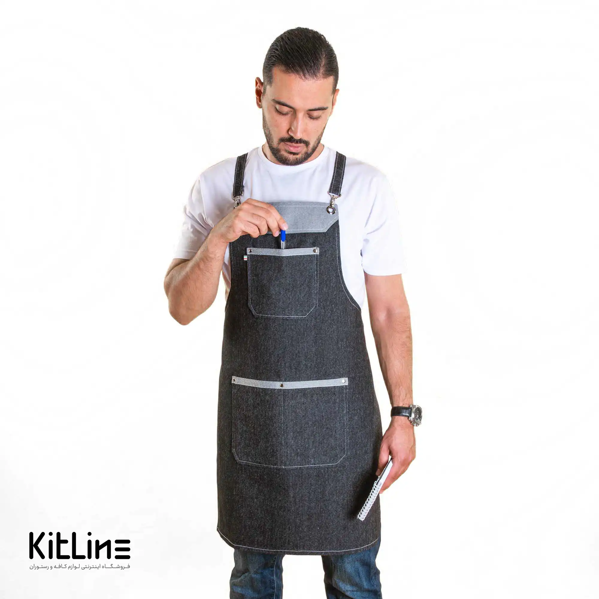 پیشبند جین ۳ جیب کیوان - تصویر 9