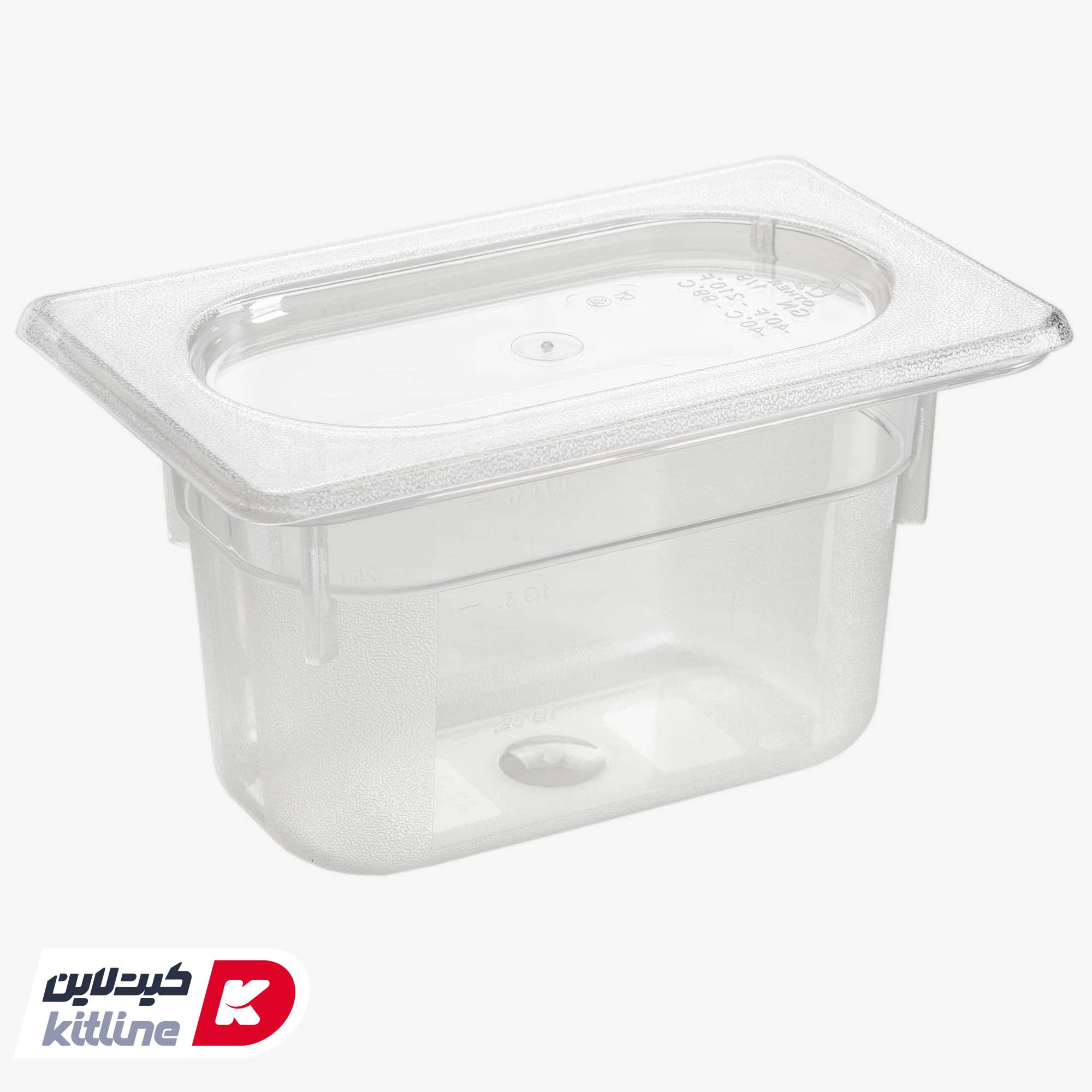 بن ماری ۱/۹ پلی کربنات عمق ۱۰ شفاف به همراه درب