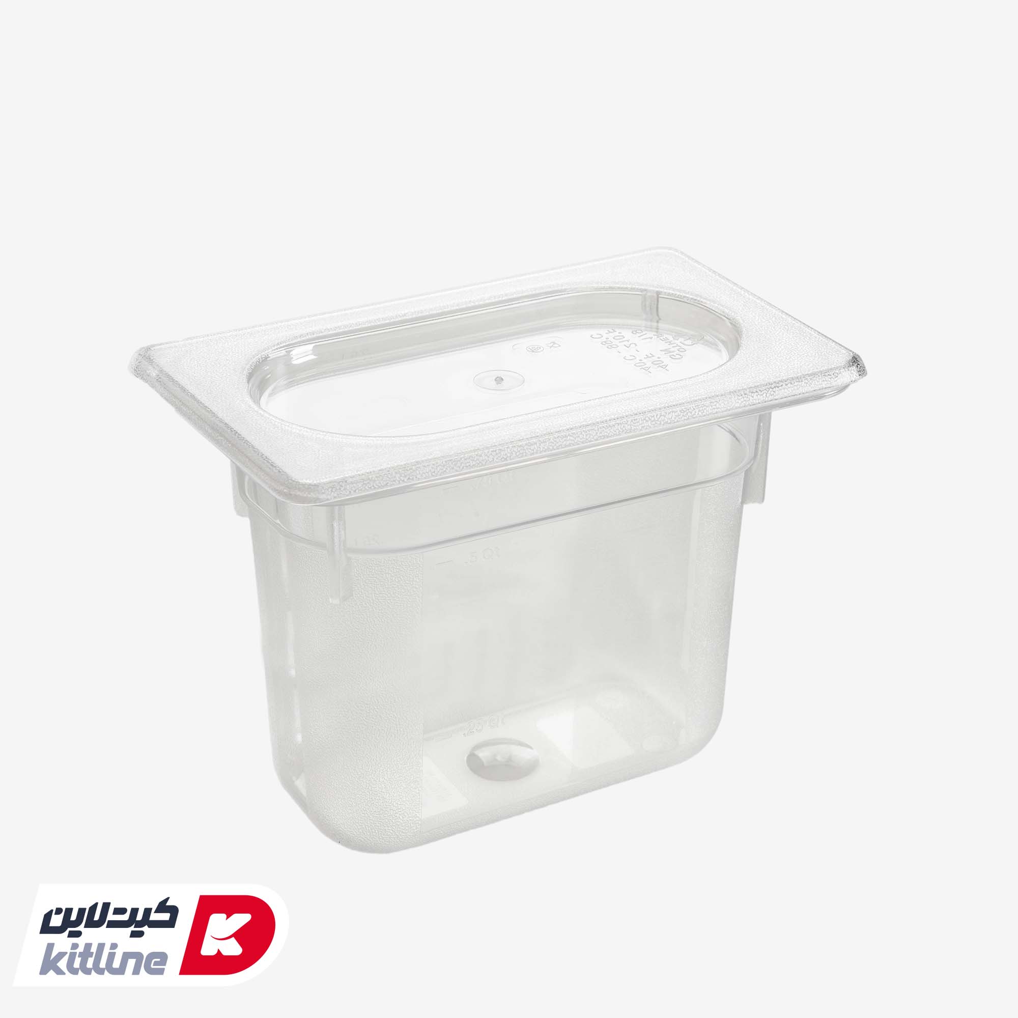 بن ماری ۱/۹ پلی کربنات عمق ۱۵ شفاف به همراه درب