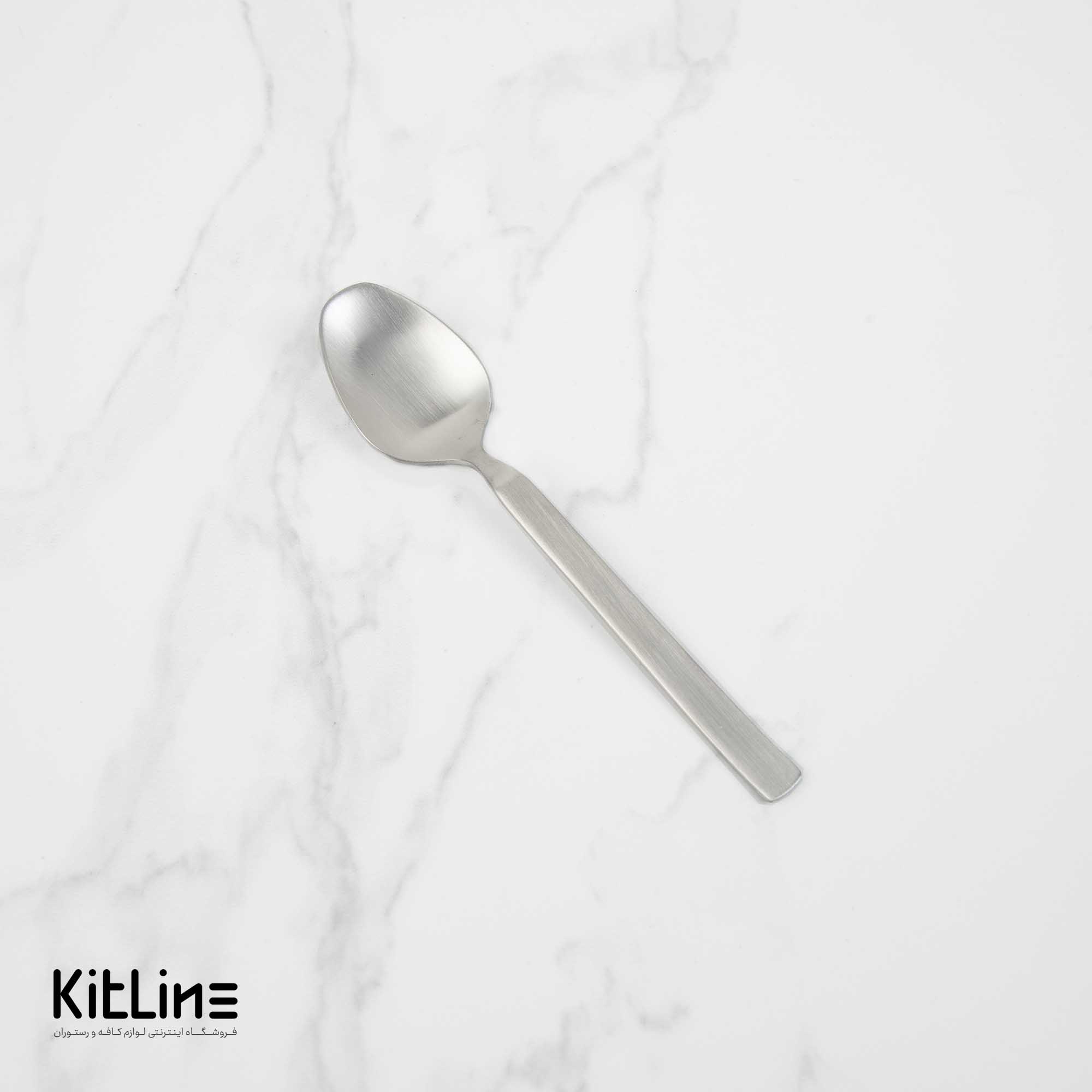 قاشق چای خوری صنایع استیل مدل میلان تمام مات