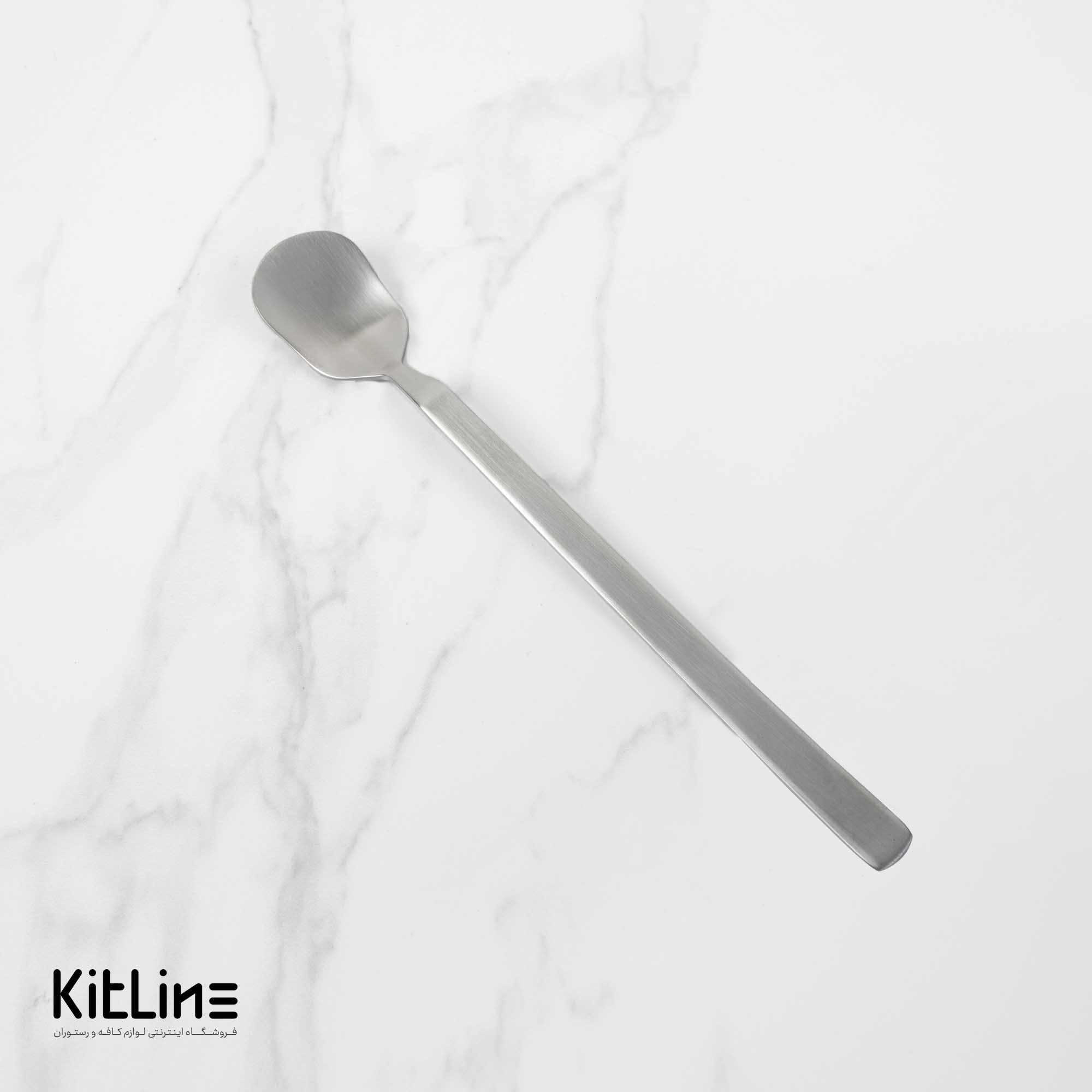 قاشق کافه گلاسه صنایع استیل مدل میلان تمام مات