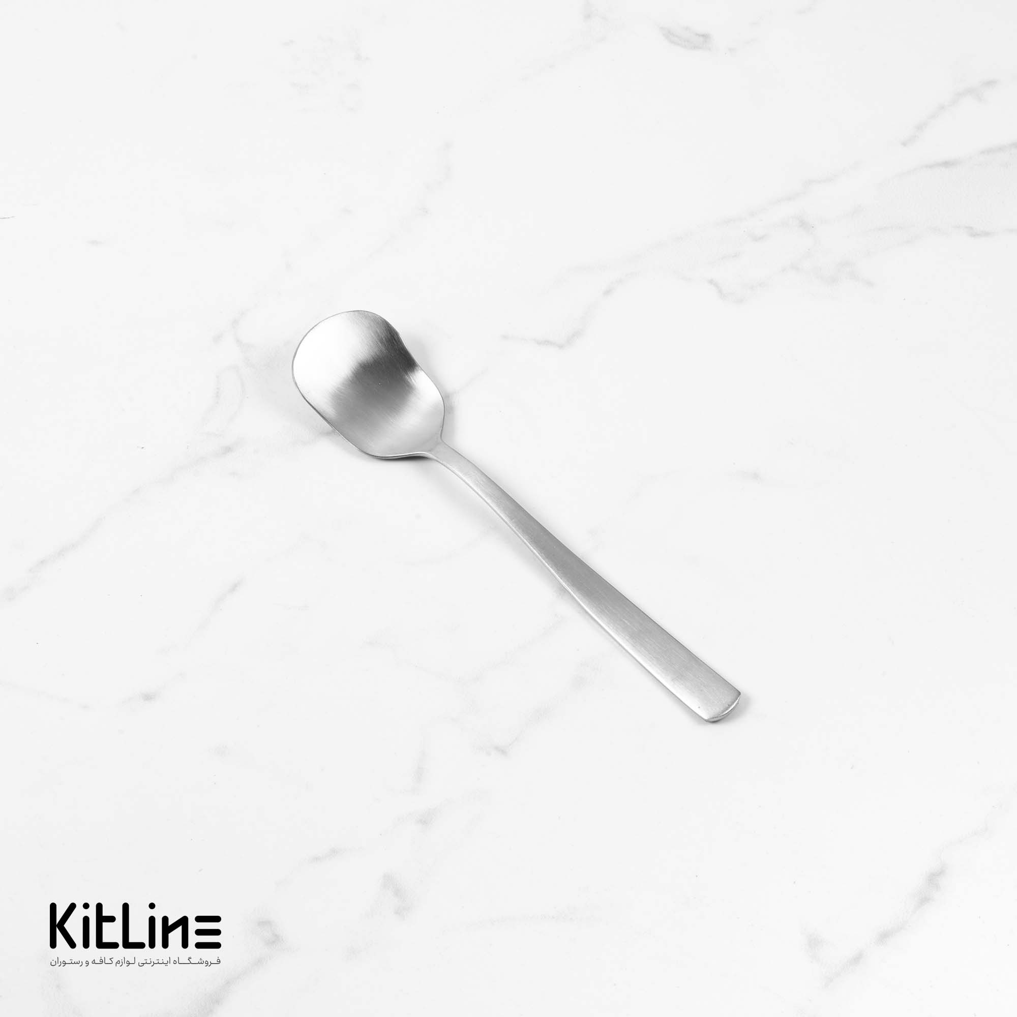 قاشق بستنی خوری صنایع استیل مدل روما تمام مات