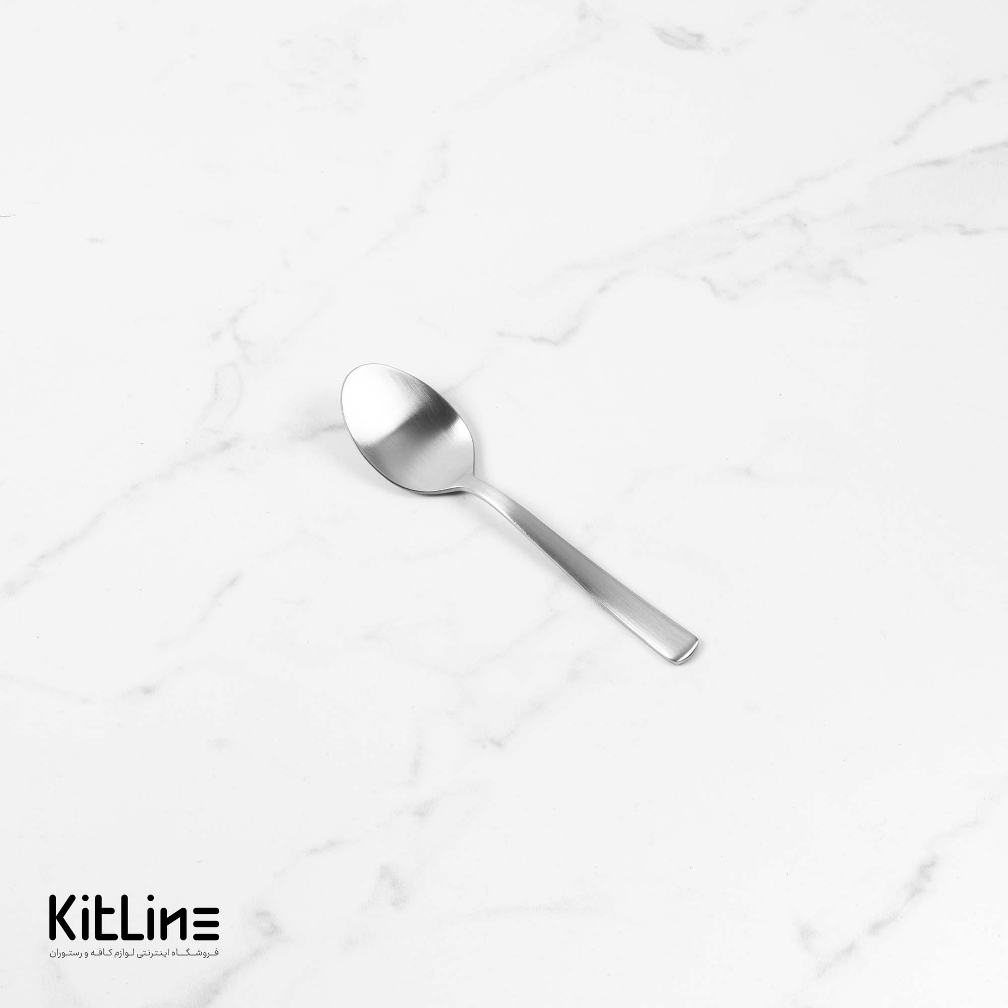 قاشق چای خوری صنایع استیل مدل روما تمام مات