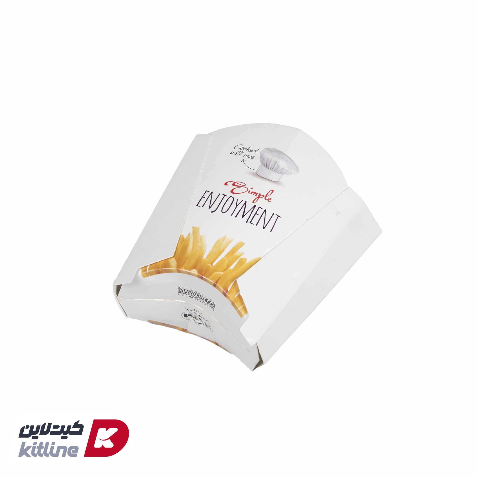 جعبه سیب زمینی یکبار مصرف کاغذی مک دونالدی ۱۲×۱۲.۵ سانتیمتری قرمز (کارتن ۱۲۰۰ عددی) - تصویر 3