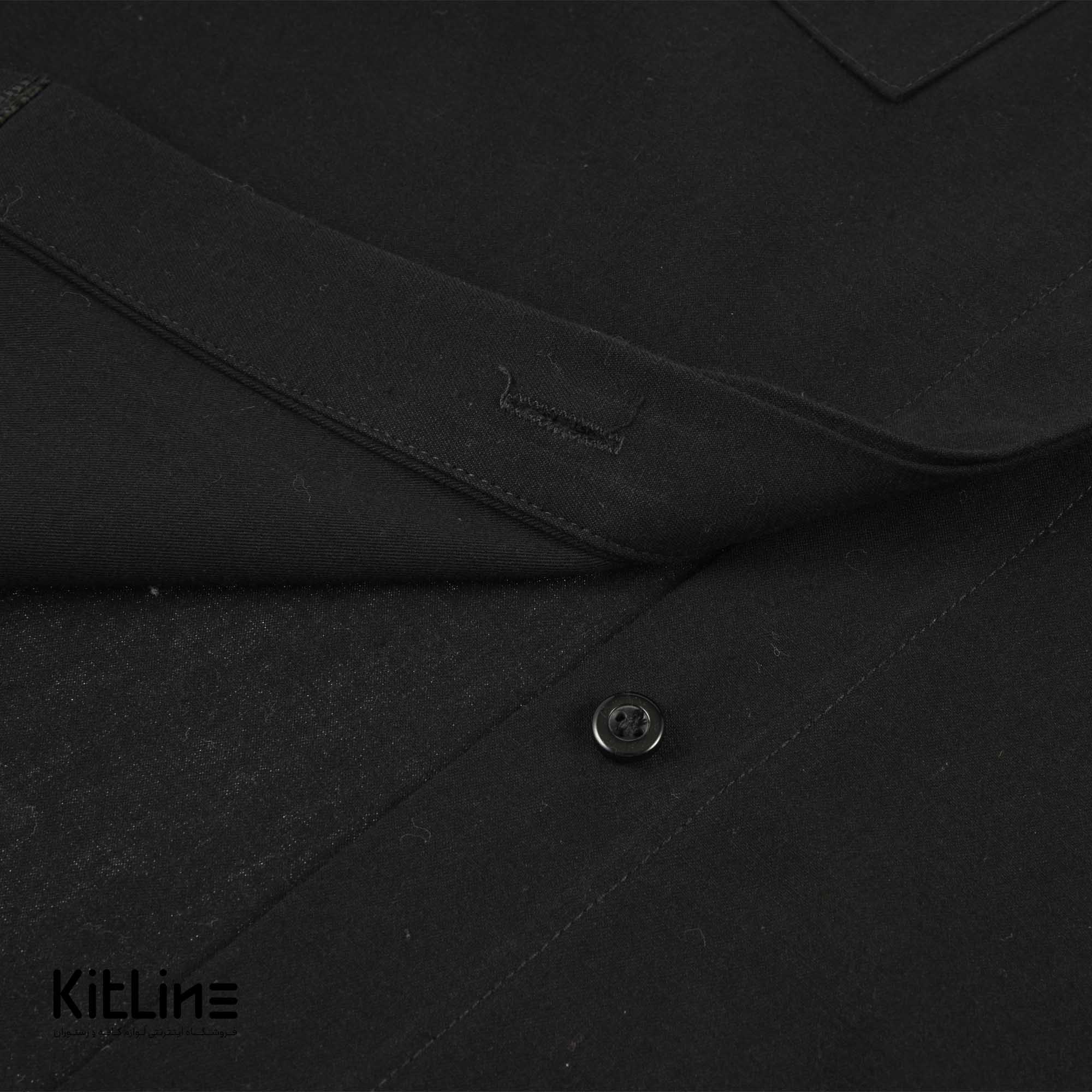 شومیز کتان مشکی زنانه S.R - تصویر 6