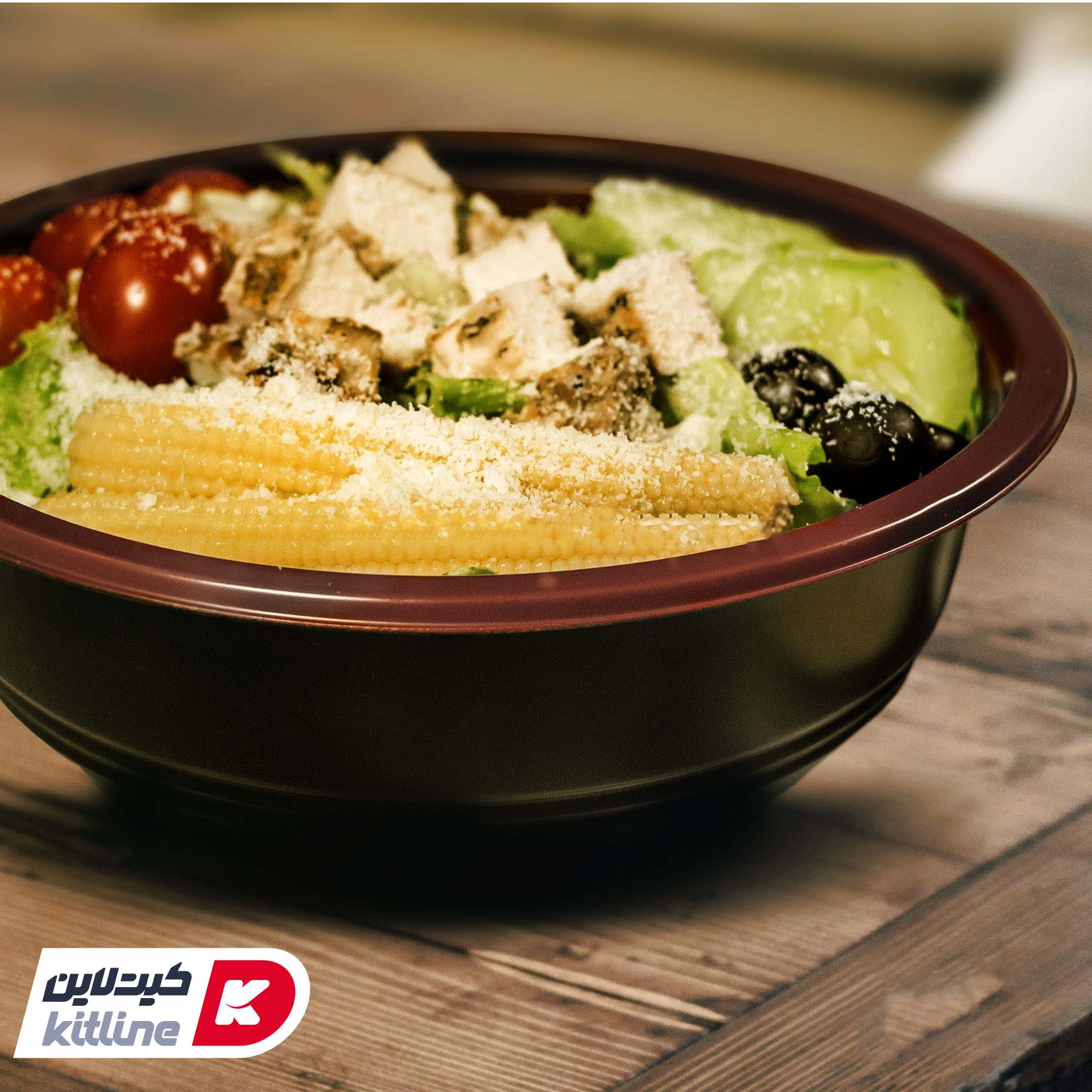 کاسه یکبار مصرف ۷۰۰ میلی لیتری مشکی داخل قرمز همراه در (کارتن ۳۰۰ عددی) - تصویر 4