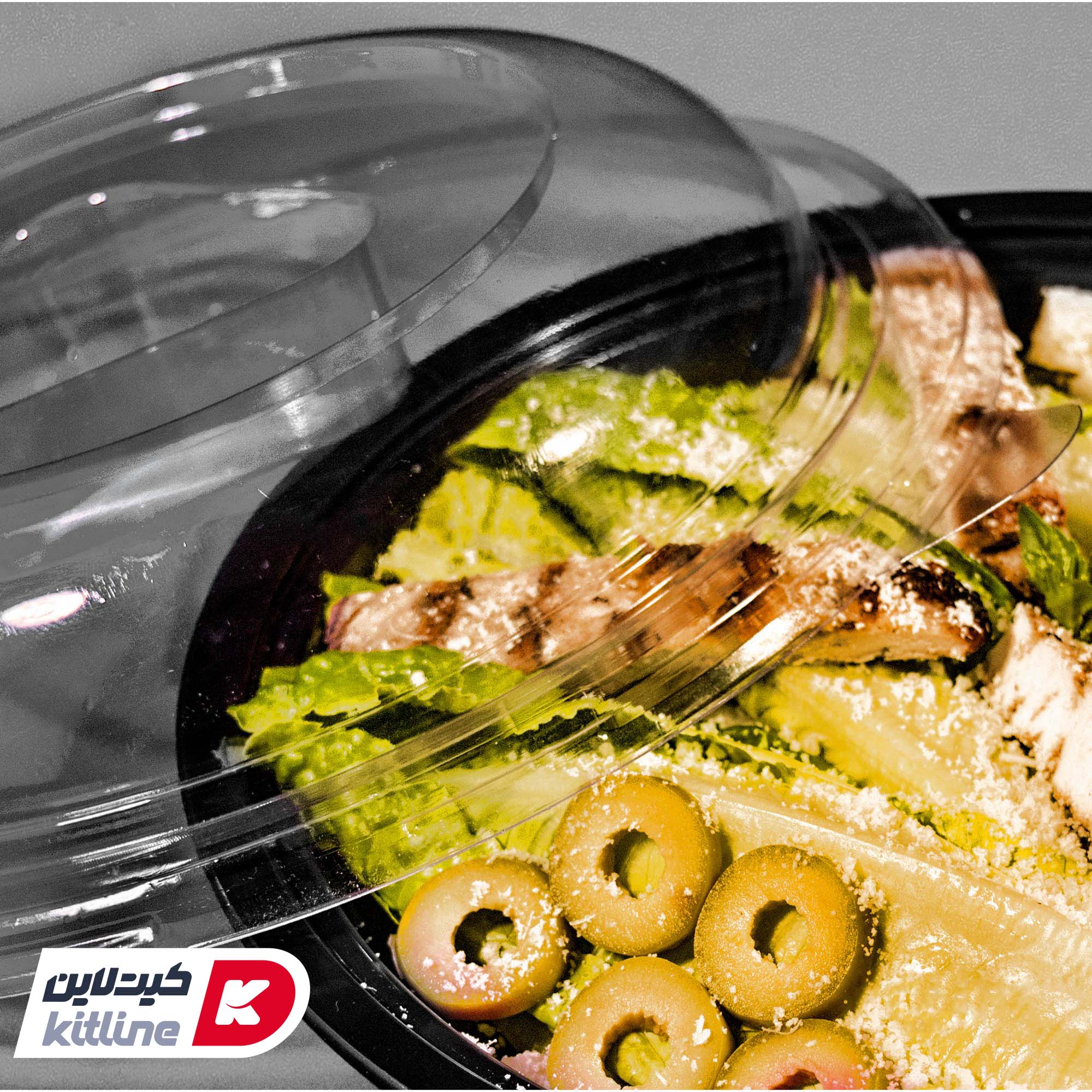 کاسه یکبار مصرف ۱۰۰۰ میلی لیتری مشکی همراه در و سس کاپ مثلثی(کارتن ۳۰۰ عددی) - تصویر 4