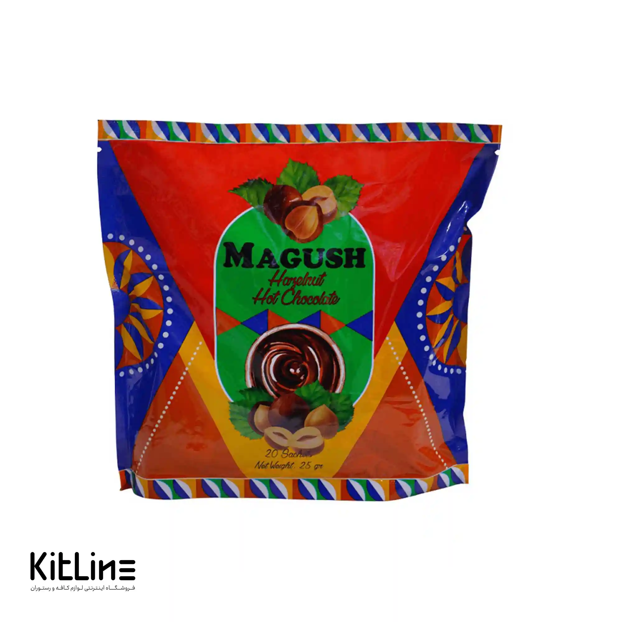 پودر هات چاکلت فندقی تک نفره ماگوش (بسته ۲۰ عددی)