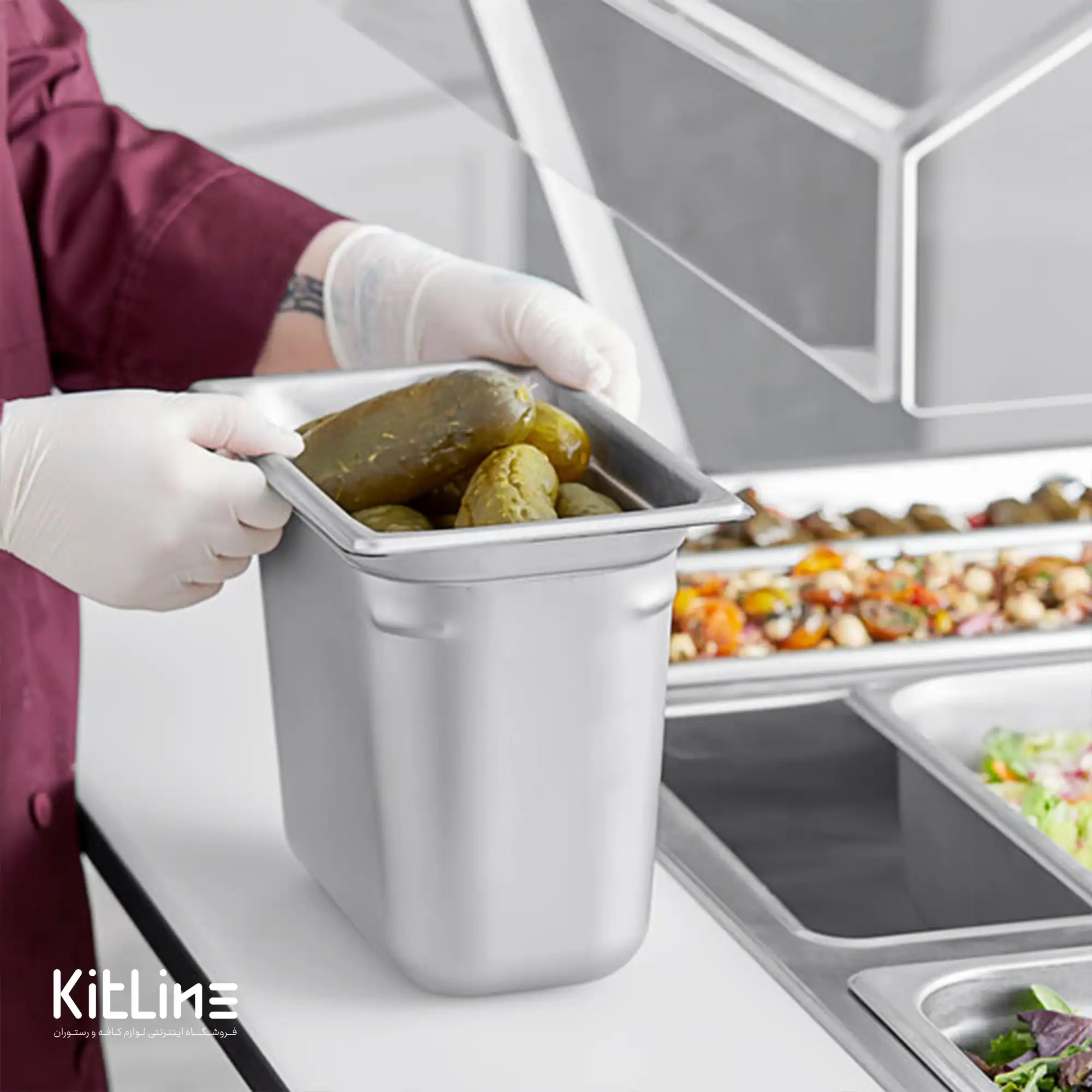 بن ماری ۲/۸ استیل عمق ۱۰ بدون درب - تصویر 5