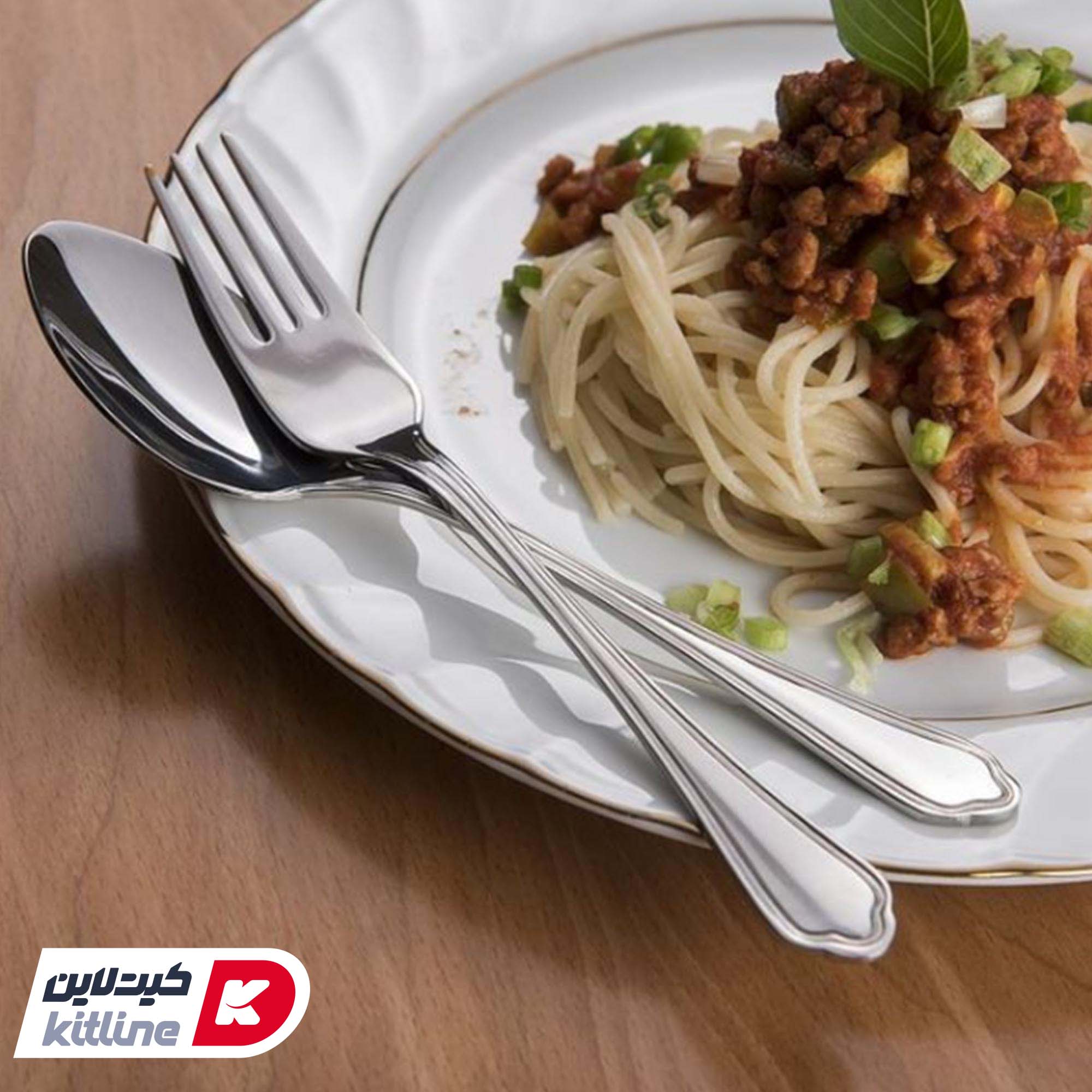 قاشق غذا خوری ناب استیل مدل ونیز - تصویر 4