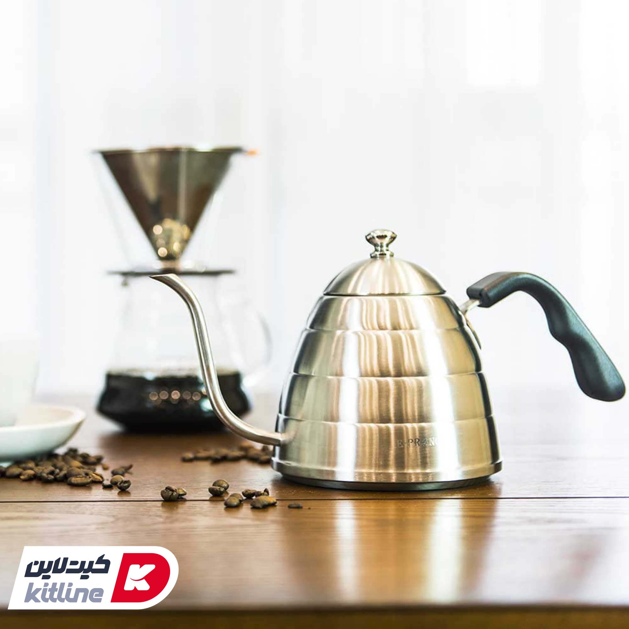 کتل استیل ۹۰۰ میلیلیتری دسته مشکی - تصویر 5