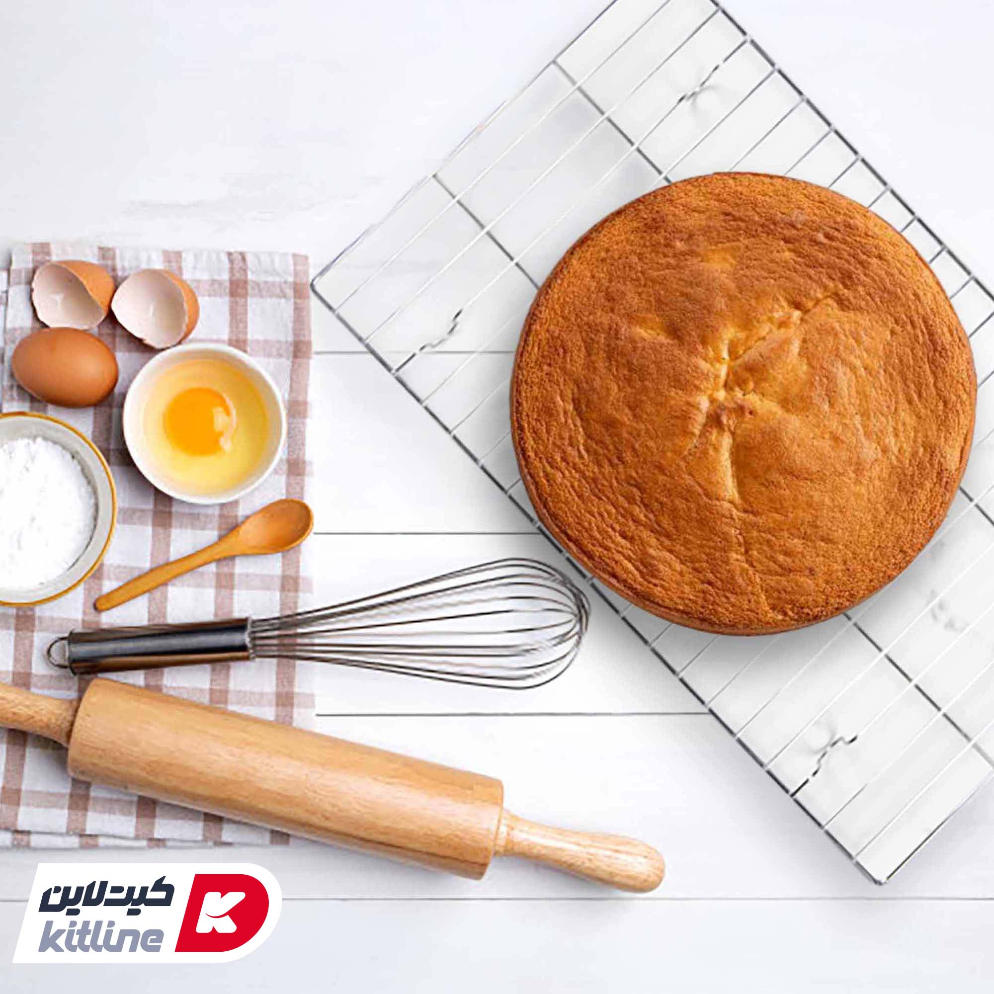 توری مستطیل استیل خنک کننده کیک - تصویر 4