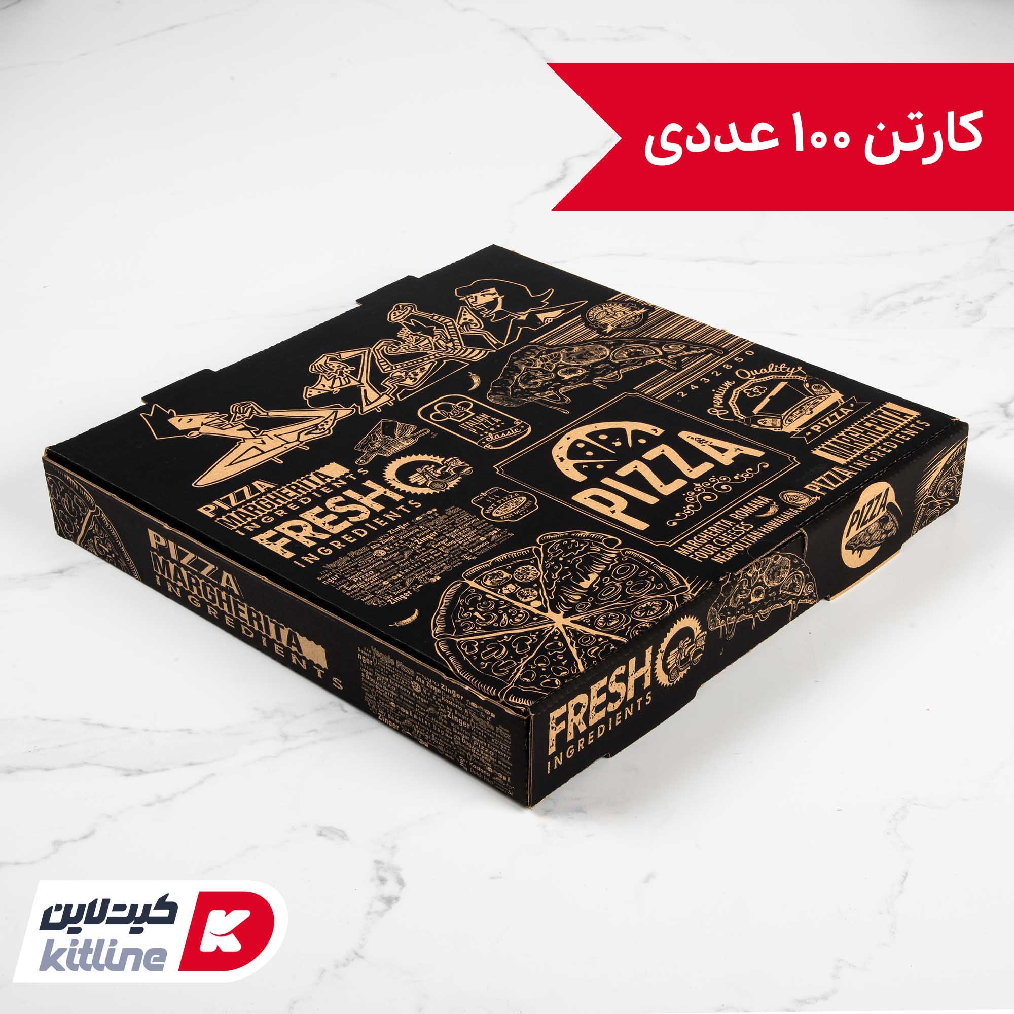 جعبه پیتزا کاغذی ایفلوت ۳۲ سانتیمتری (کارتن ۱۰۰ عددی)