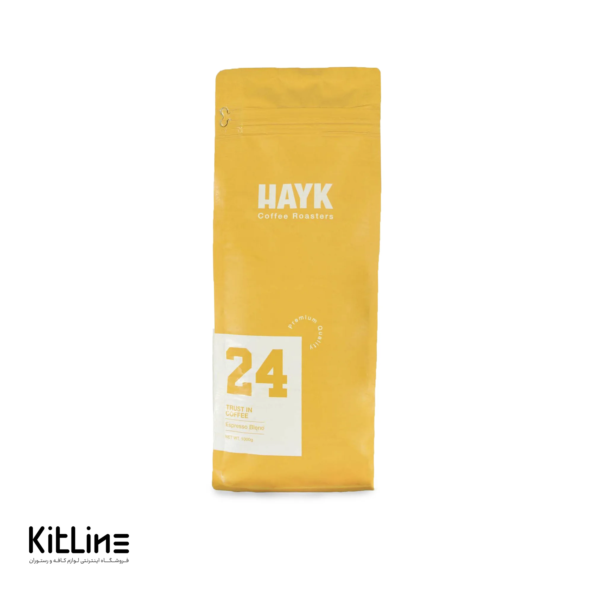 دانه قهوه ۸۰٪ عربیکا ۲۰٪ روبوستا ترکیب ۲۴ هايک ۱ کیلوگرمی